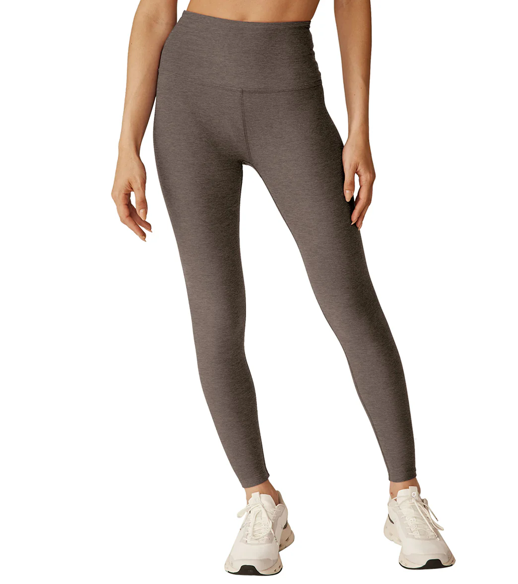 Beyond Yoga Spacedye High Waisted Caught In The Midi 7/8 Yoga Leggings Soft Umber Heather