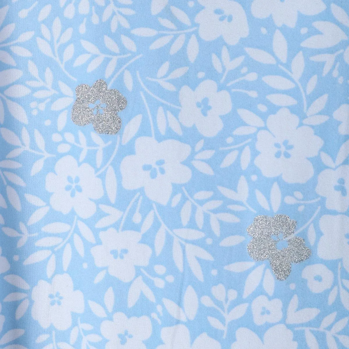 Women's Plus Size Flower Henley Short Sleeve Sleep Gown