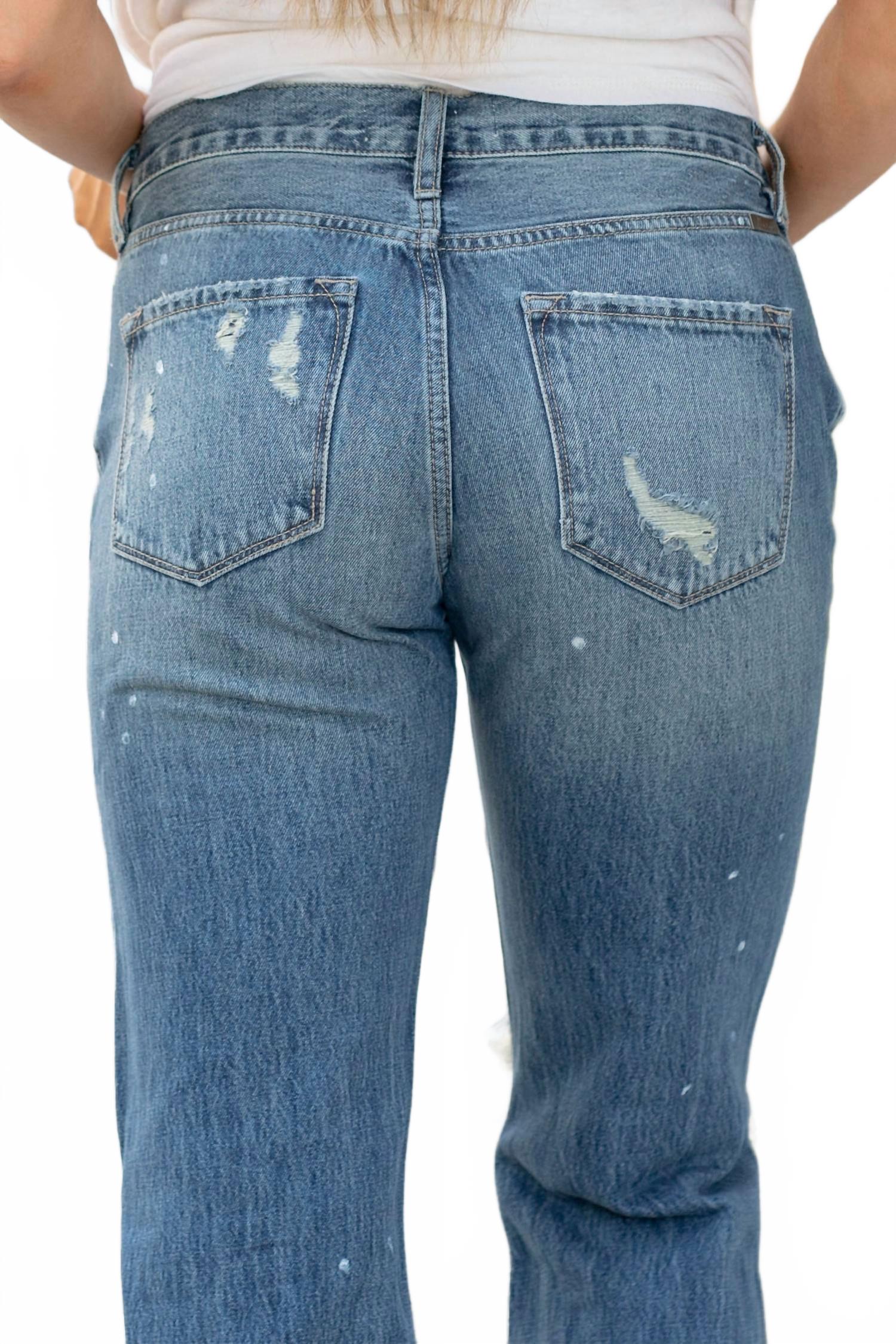 Midrise Boyfriend Jeans In Blue