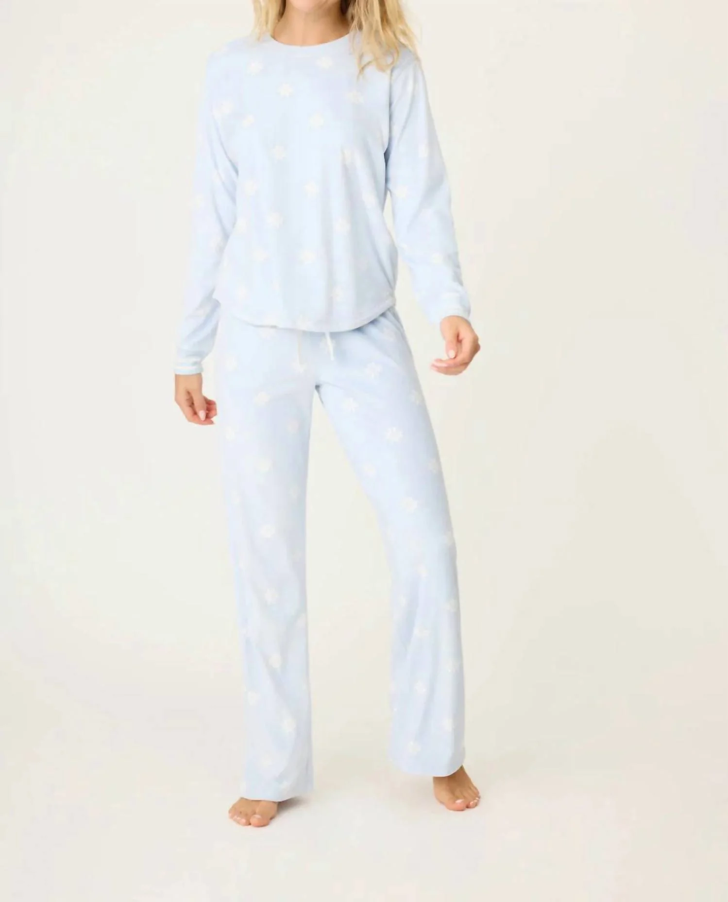 Après All Day Velour Pj Set In Blue Whisper