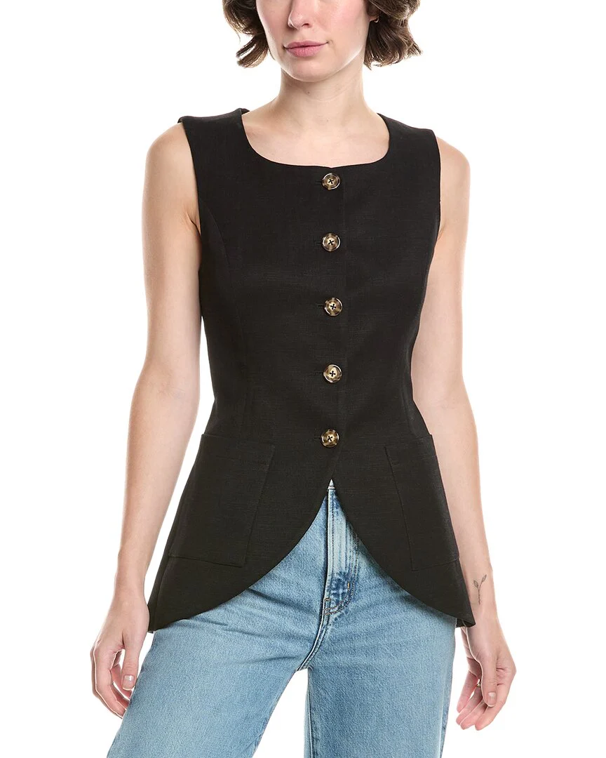 Endless Rose Linen-Blend Waistcoat