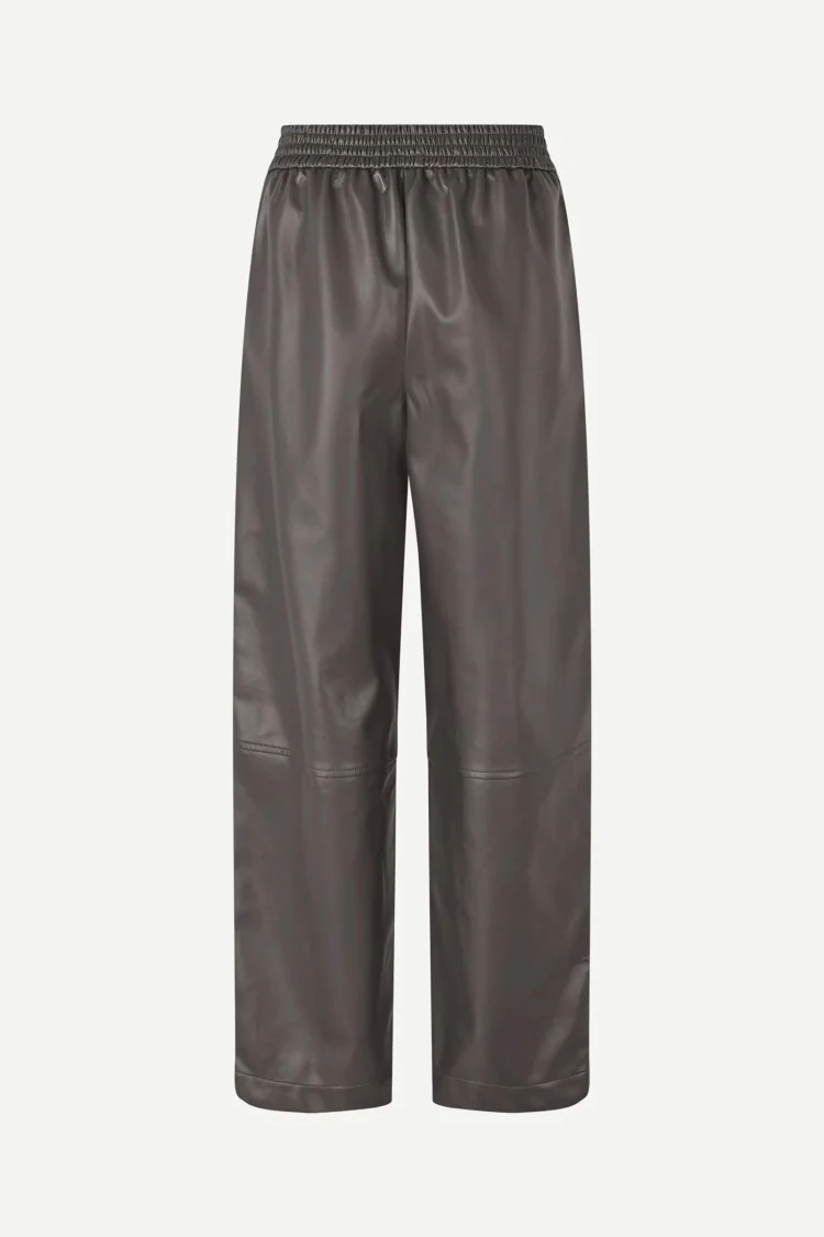 Loose Fit Grey Trousers With Elongated Leg