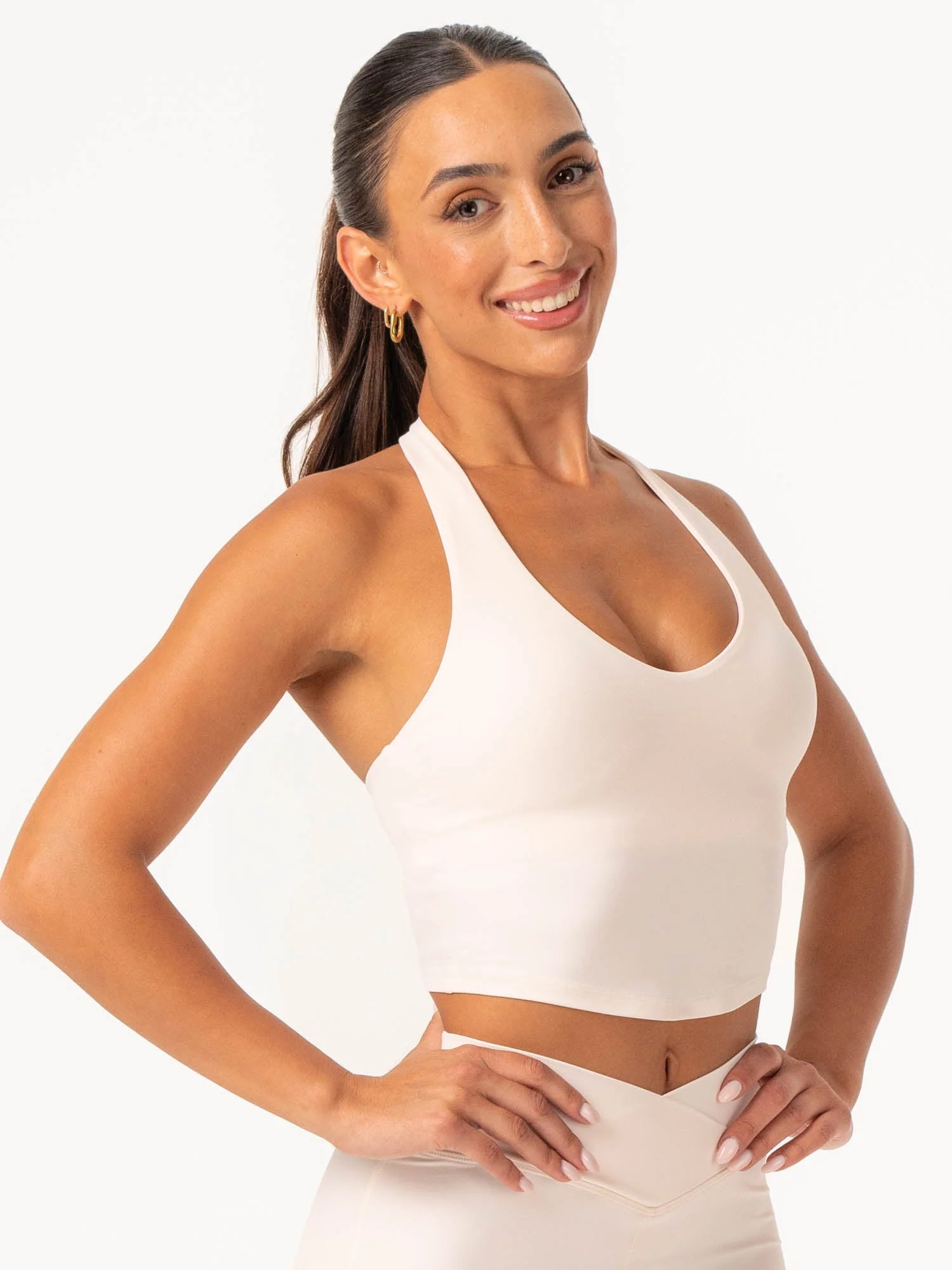 NKD Halter Shelf Tank - Off White