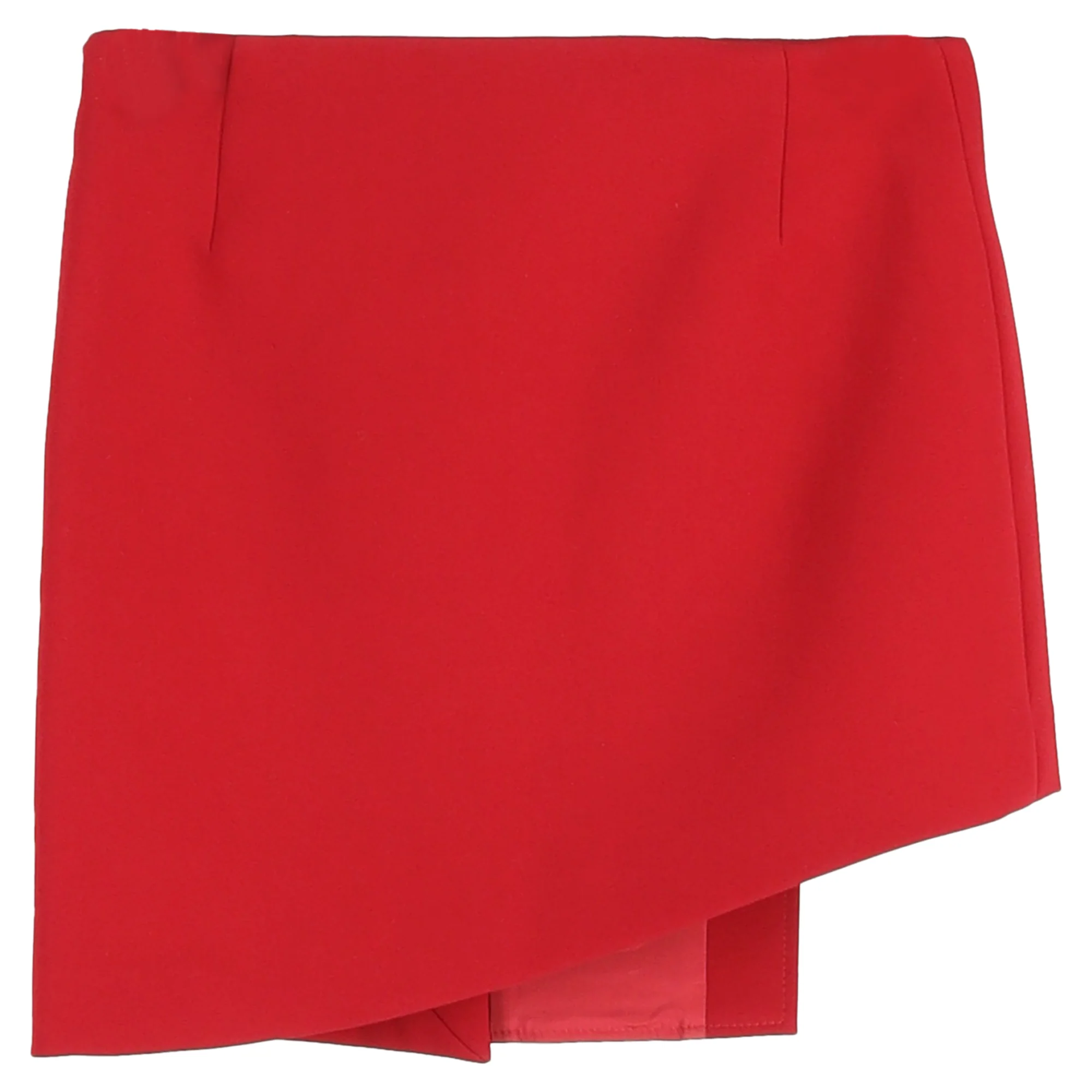 Versus Versace Asymmetric Mini Skirt in Red Polyester