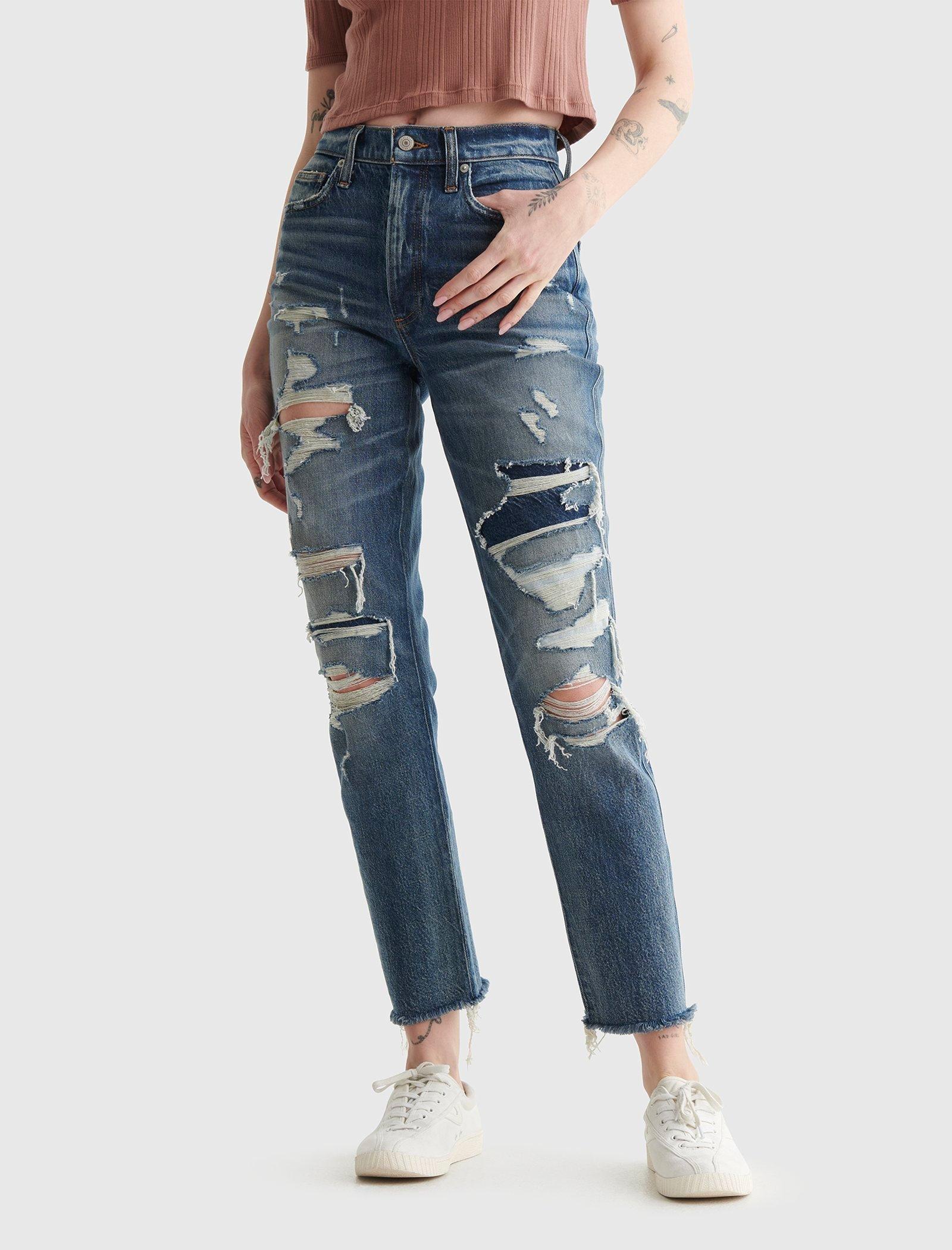 Lucky Brand Womens High Rise Drew Mom Jean
