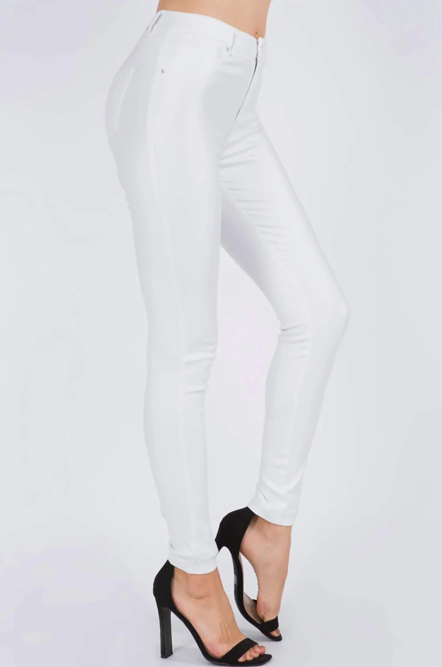 Cheri Coated Skinny Jeans In White