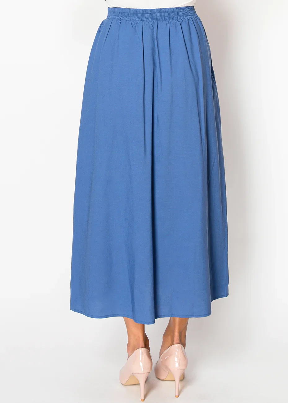 Serene Blue Linen Skirt
