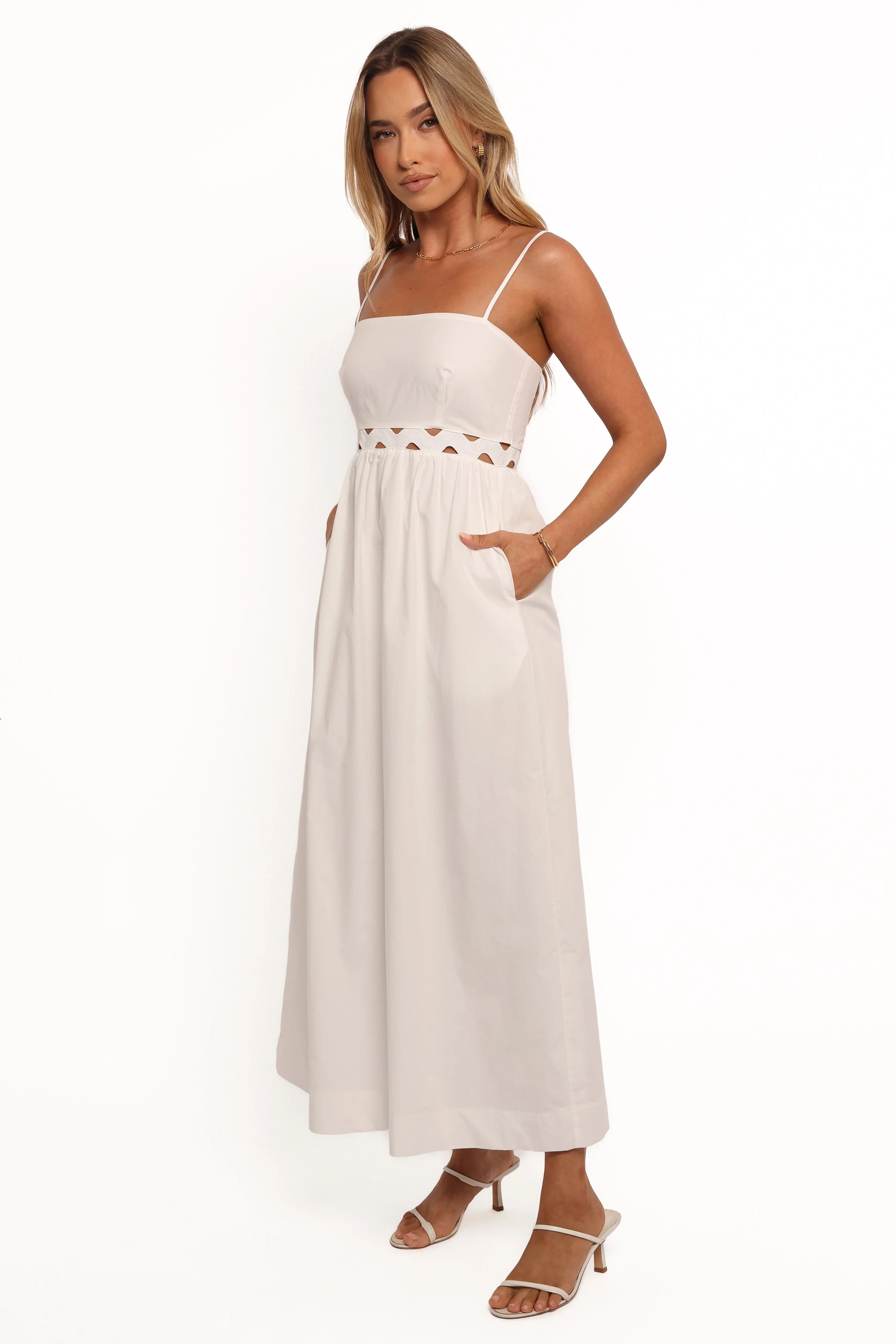 Angelus Midi Dress - White
