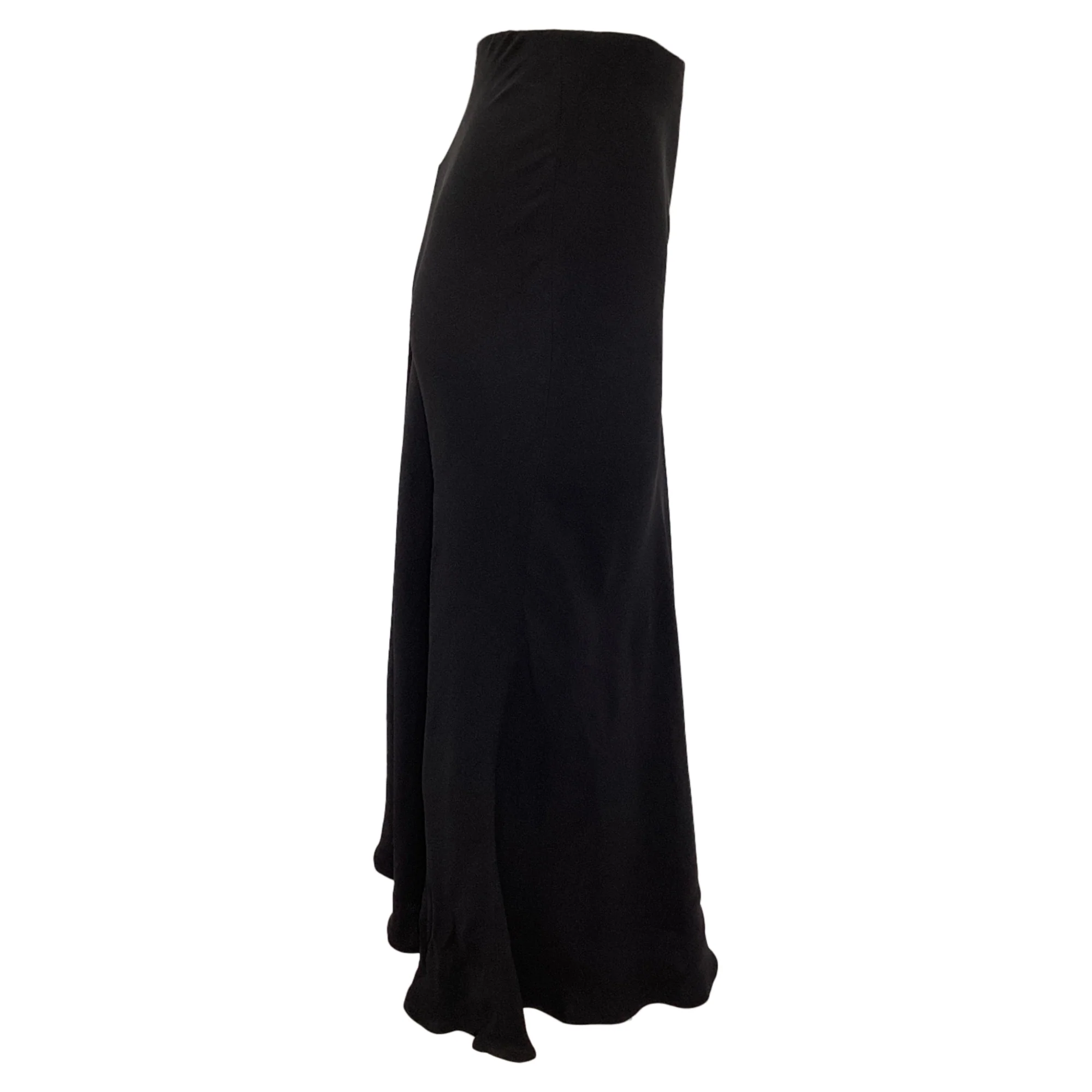 The Row Midi Flared Skirt in Black Viscose