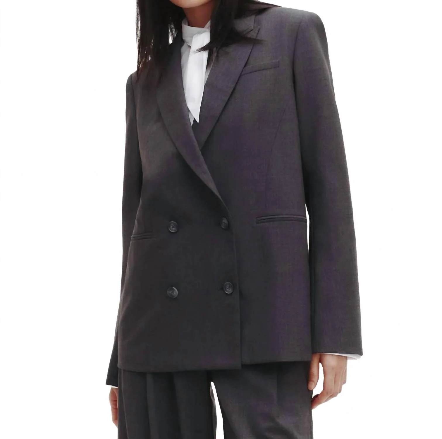 Tabitha Blazer In Dark Charcoal
