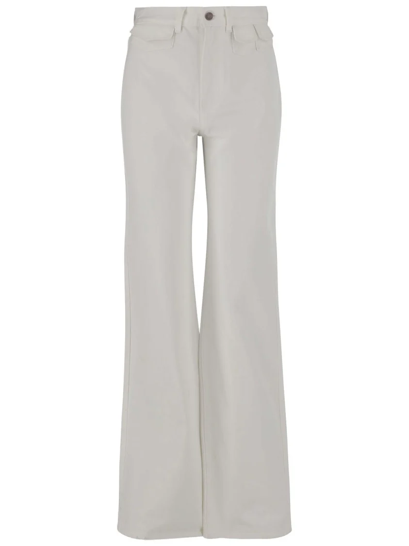 High Waist Cotton Flare Jeans