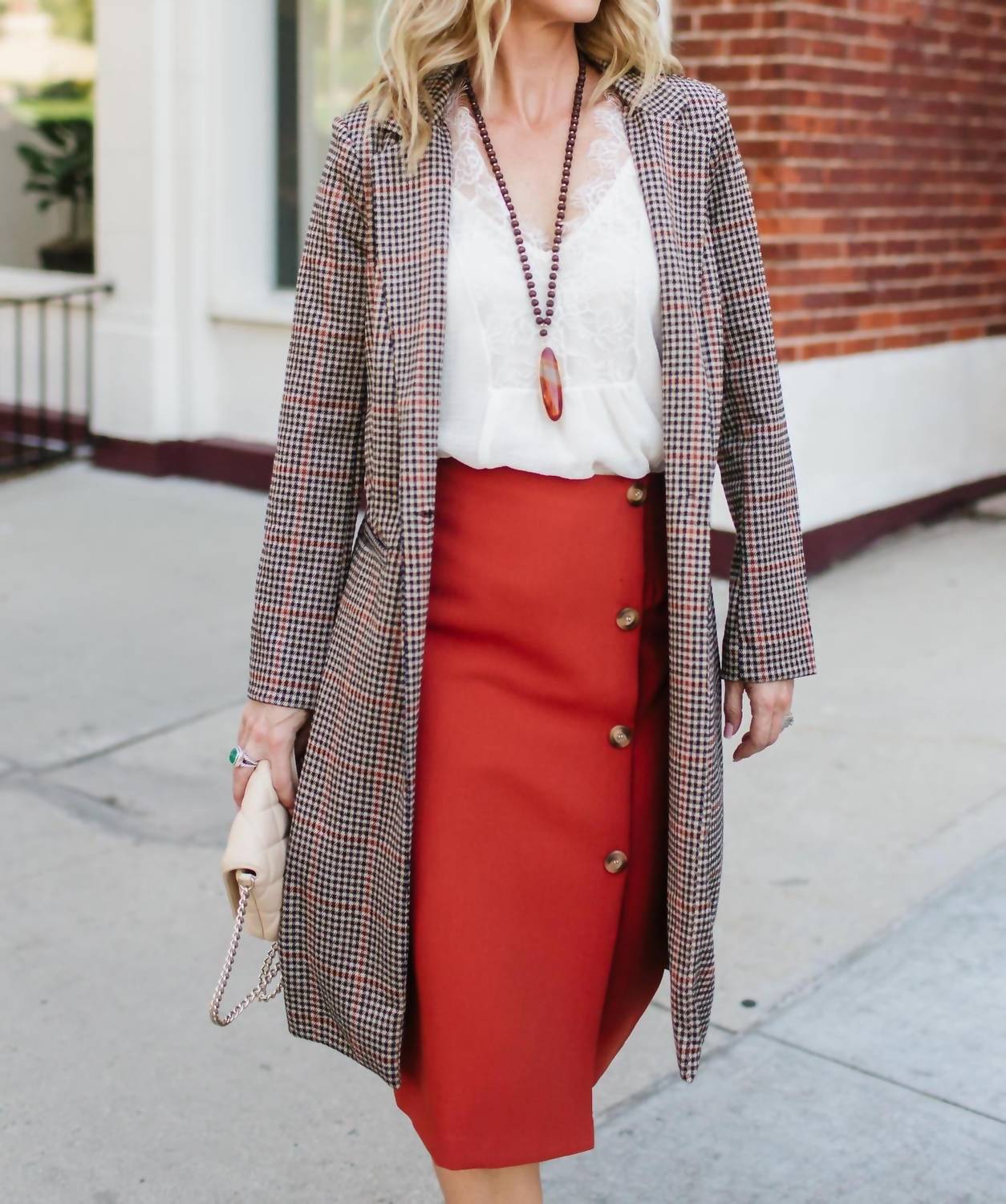 The Scarlett Pencil Skirt In Rust
