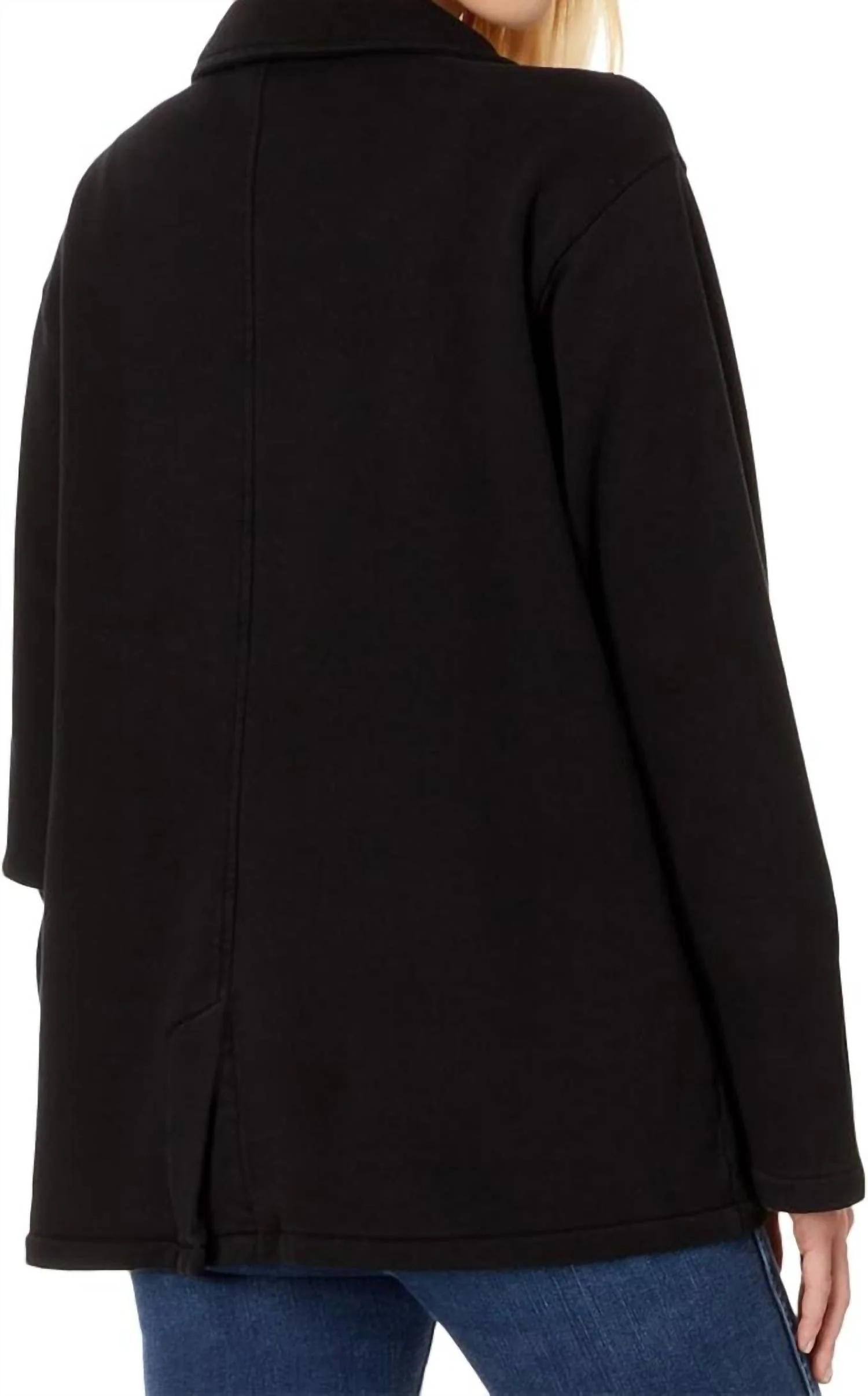 Mod French Terry Blazer In Black