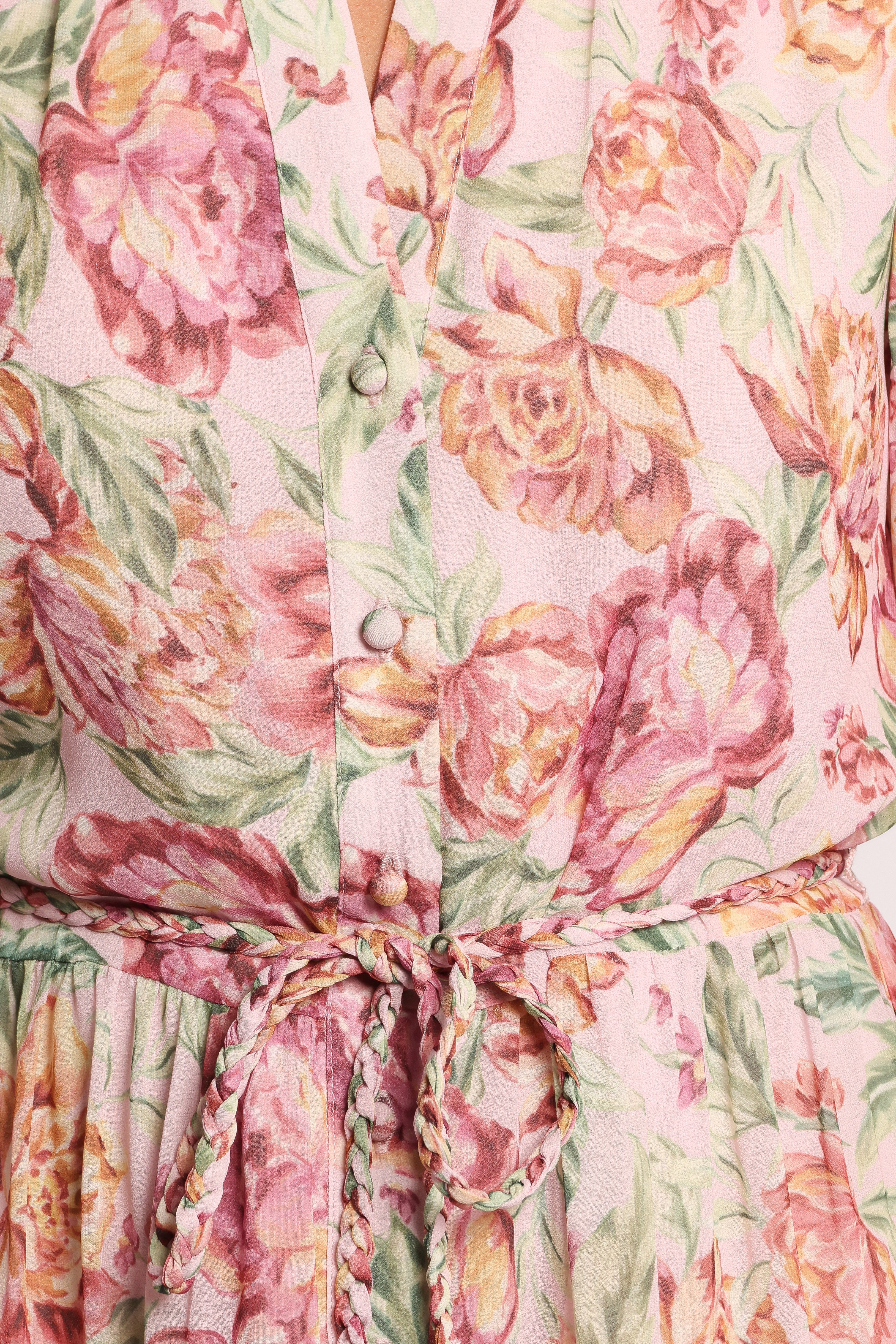 Elba Long Sleeve Mini Dress - Veiled Floral