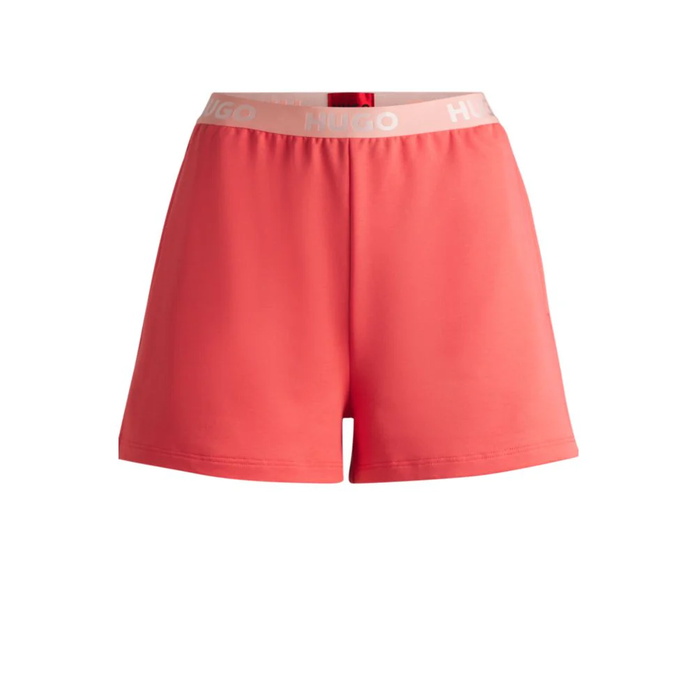 Logo-waistband shorts in terry