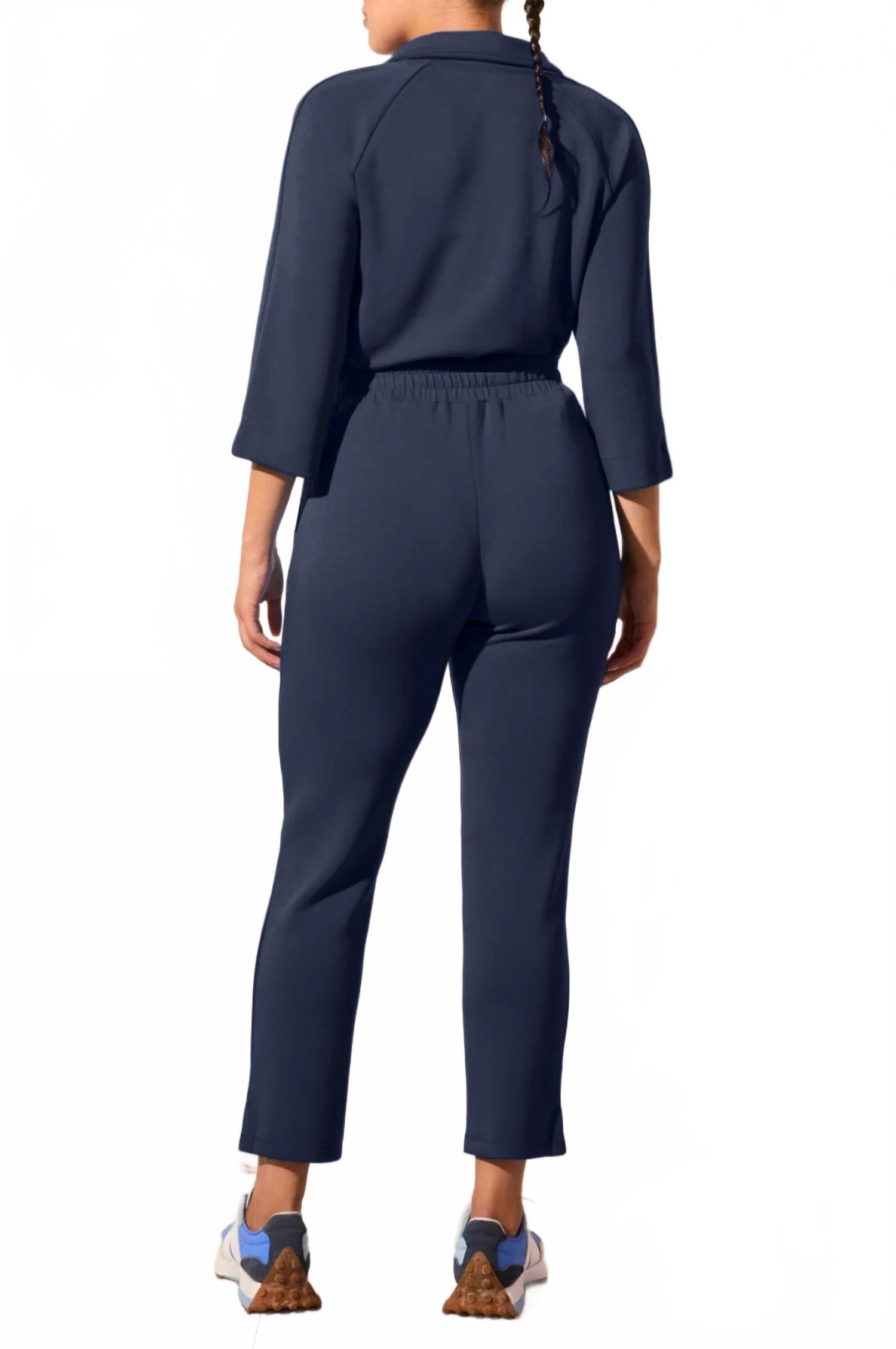 Pull-On Scuba Capri In Jet Blue