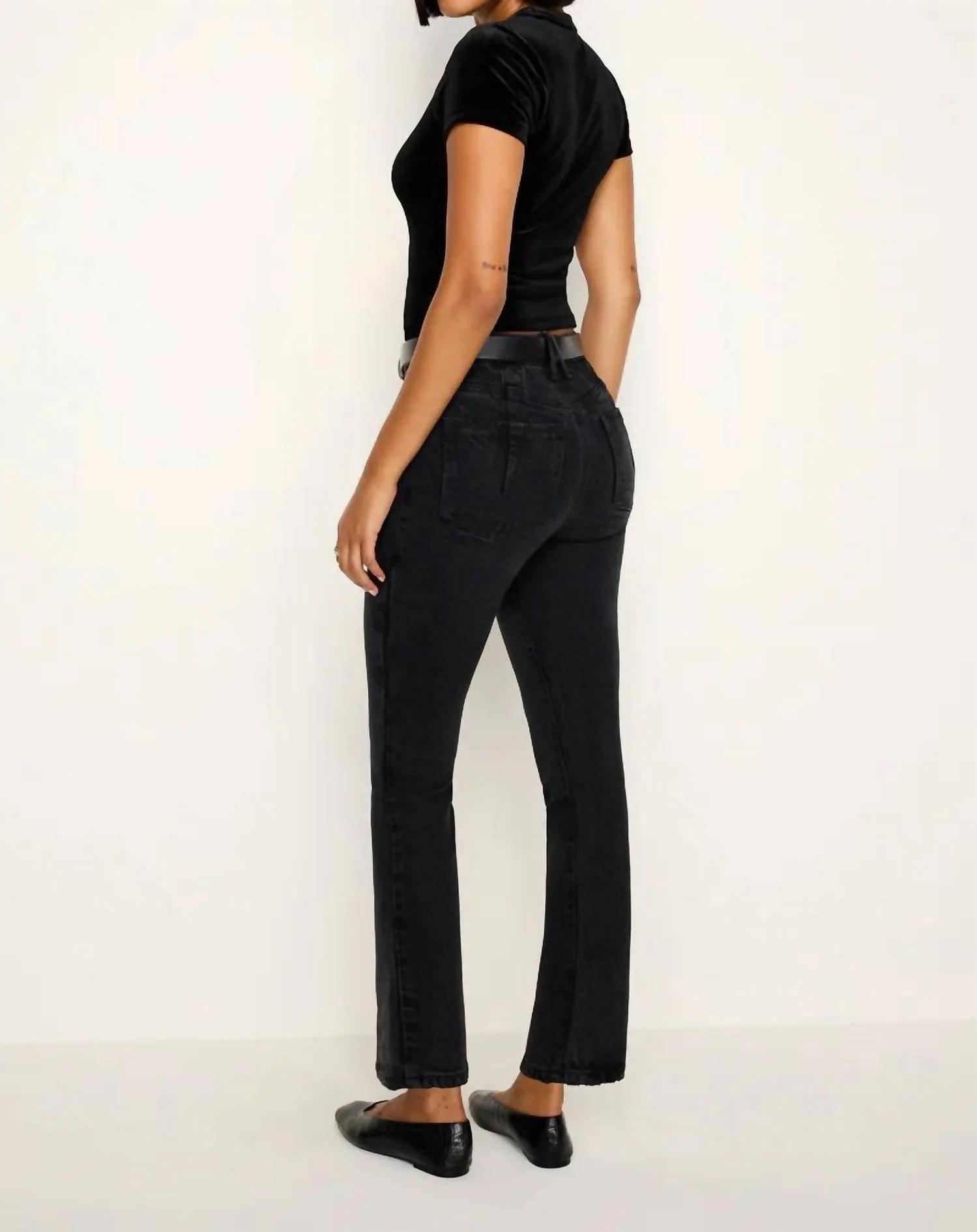 Soft-Tech Good Legs Straight Jeans In Black Wash