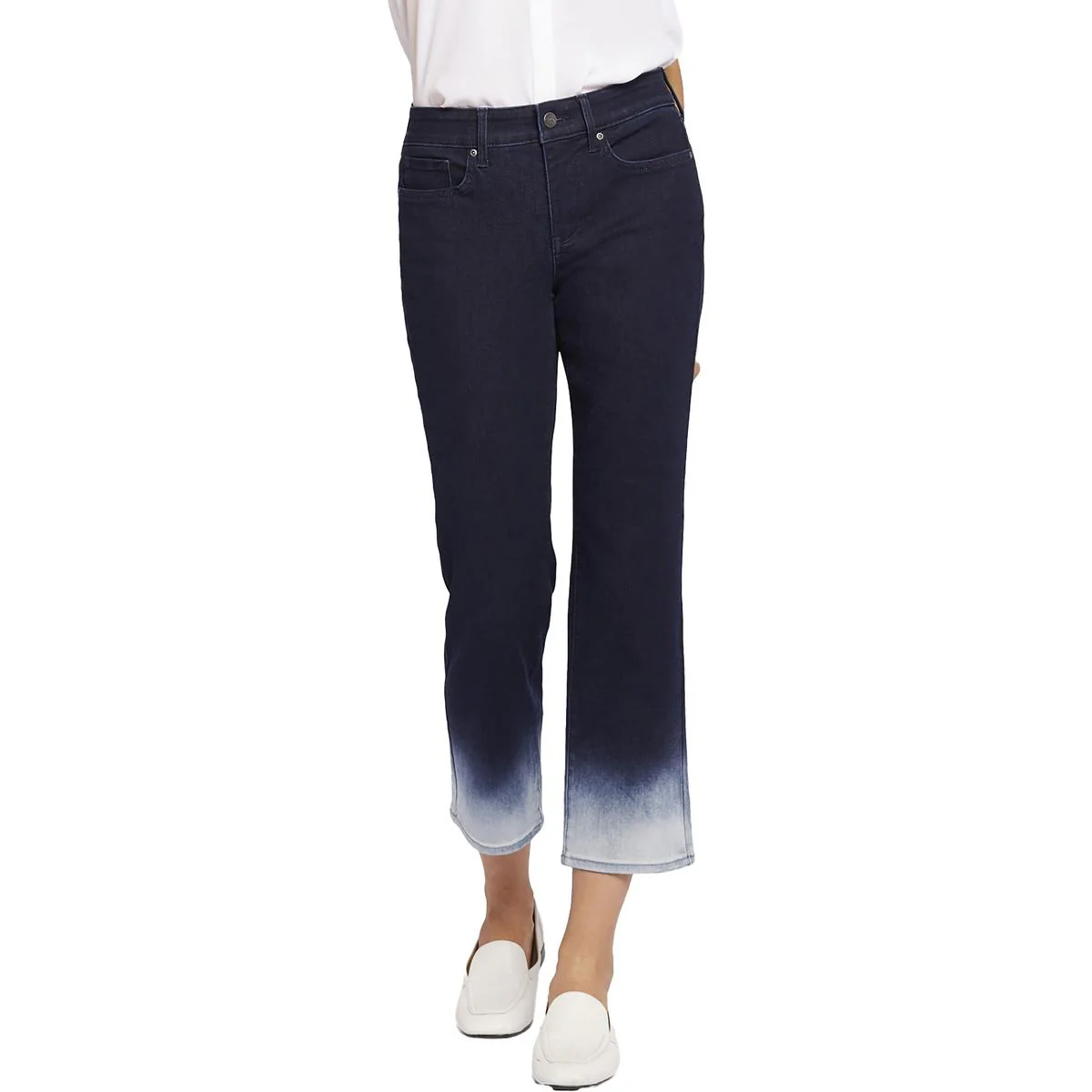 Marilyn Straight Womens Pocket Denim Straight Leg Pants