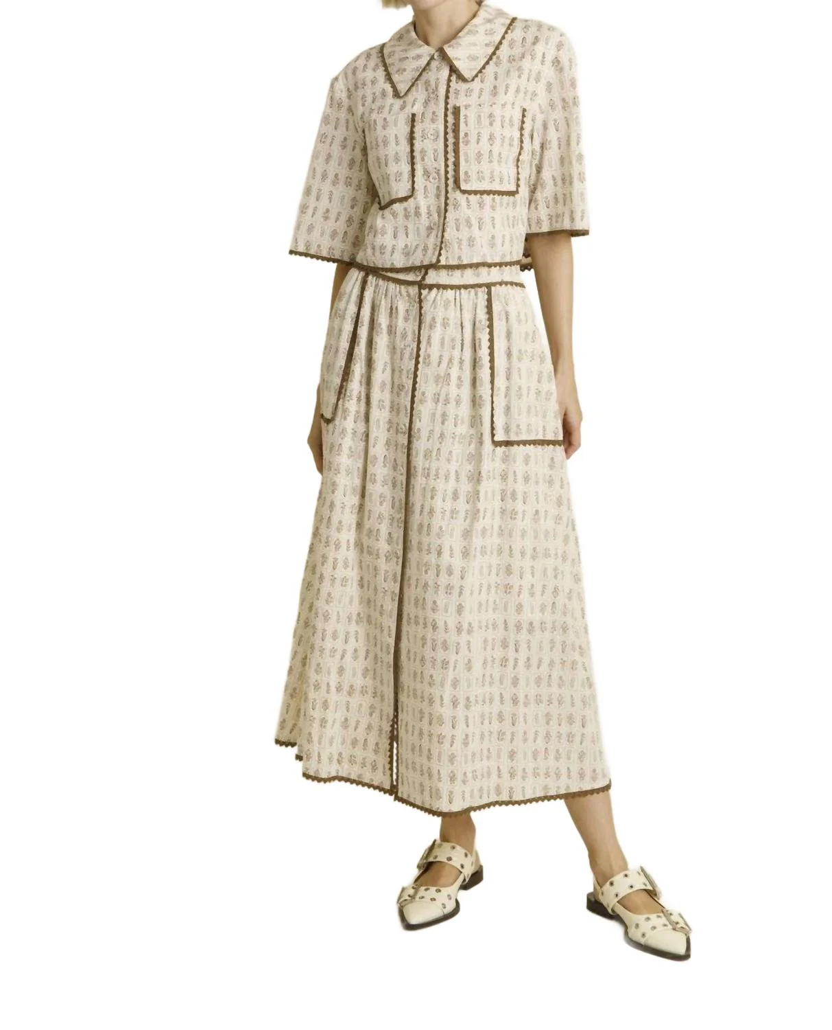 Mod Garden Skirt In Beige