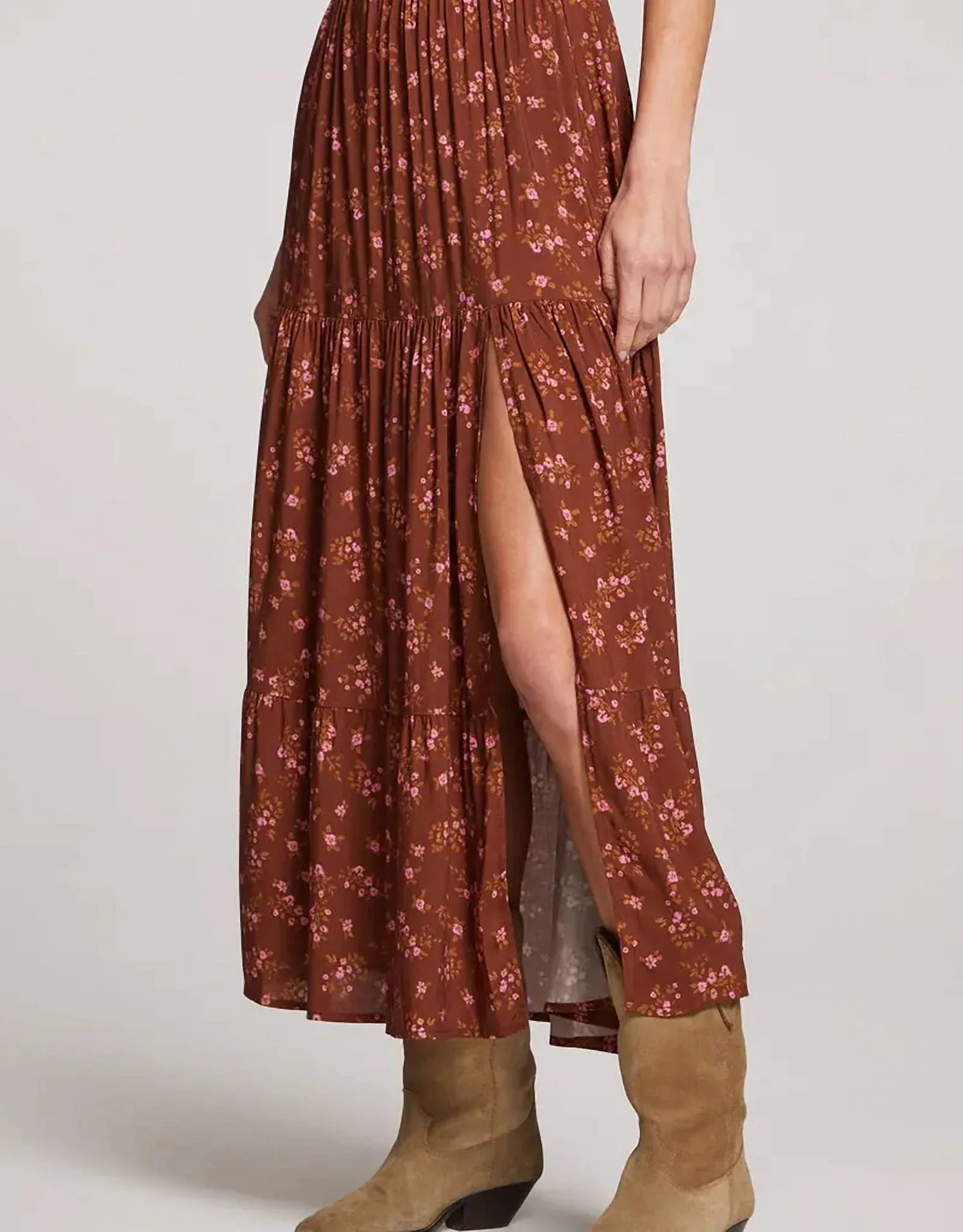 Carli Skirt In Pecan Floral