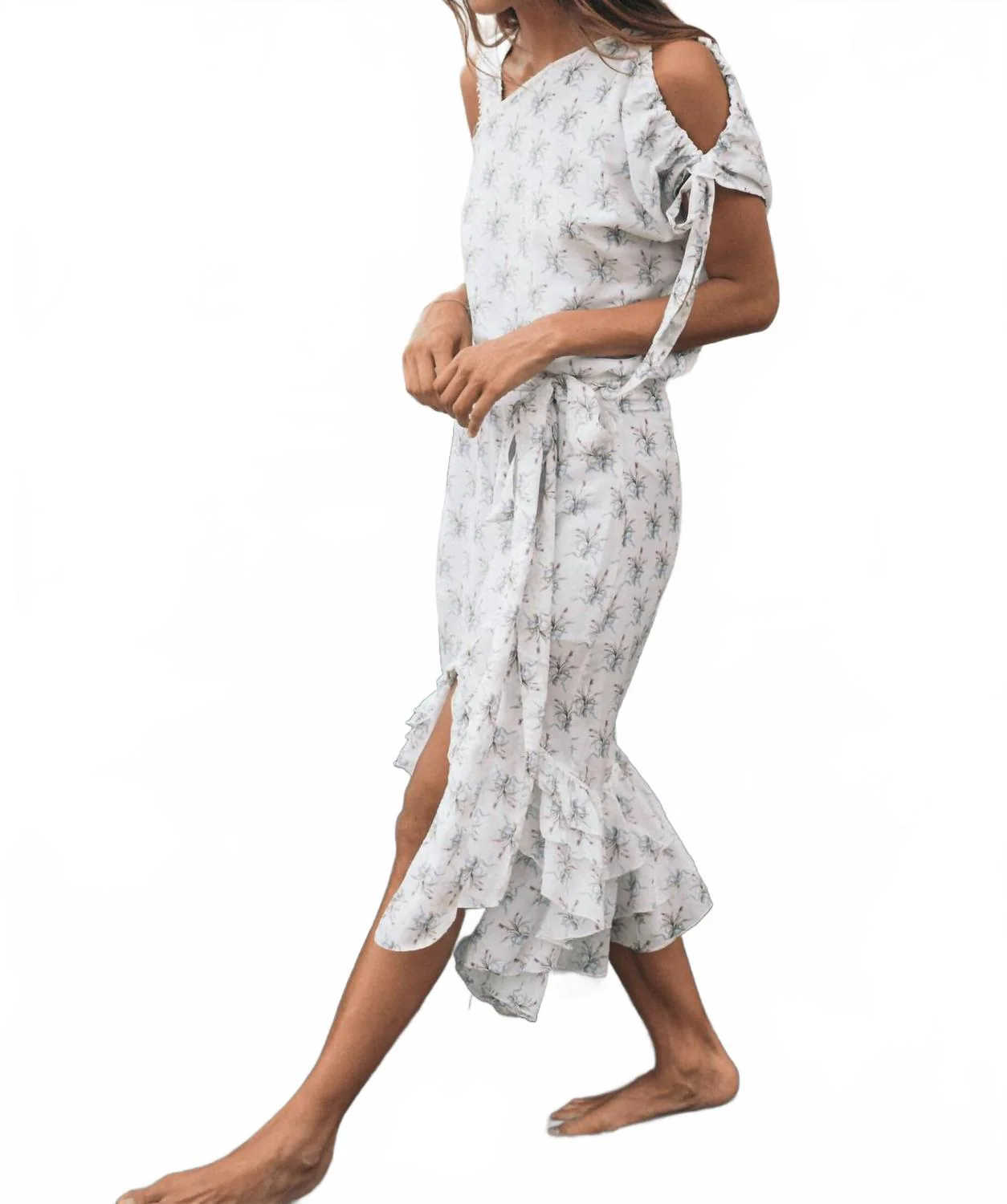 Azure Midi Skirt In Blue