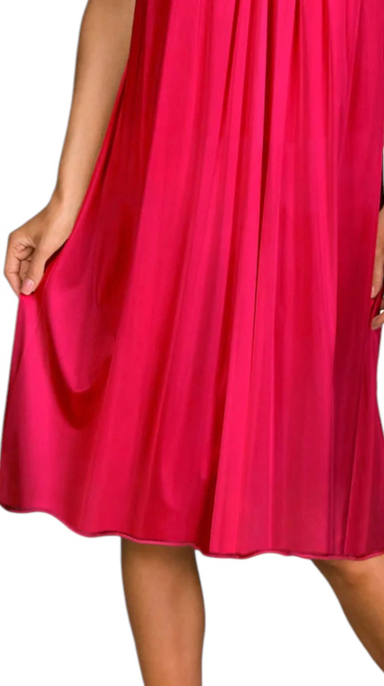 Short Lace Cap Sleeve Nightgown In Red