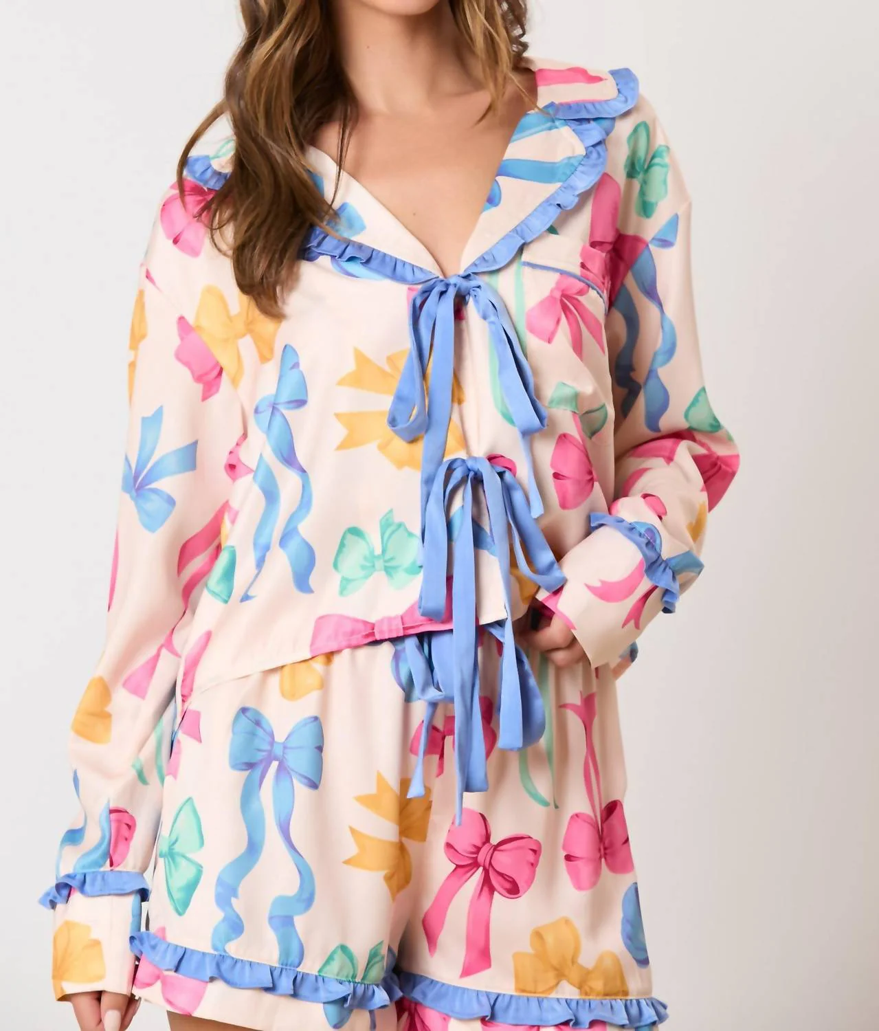 Lacey Pjs In Cream Multi