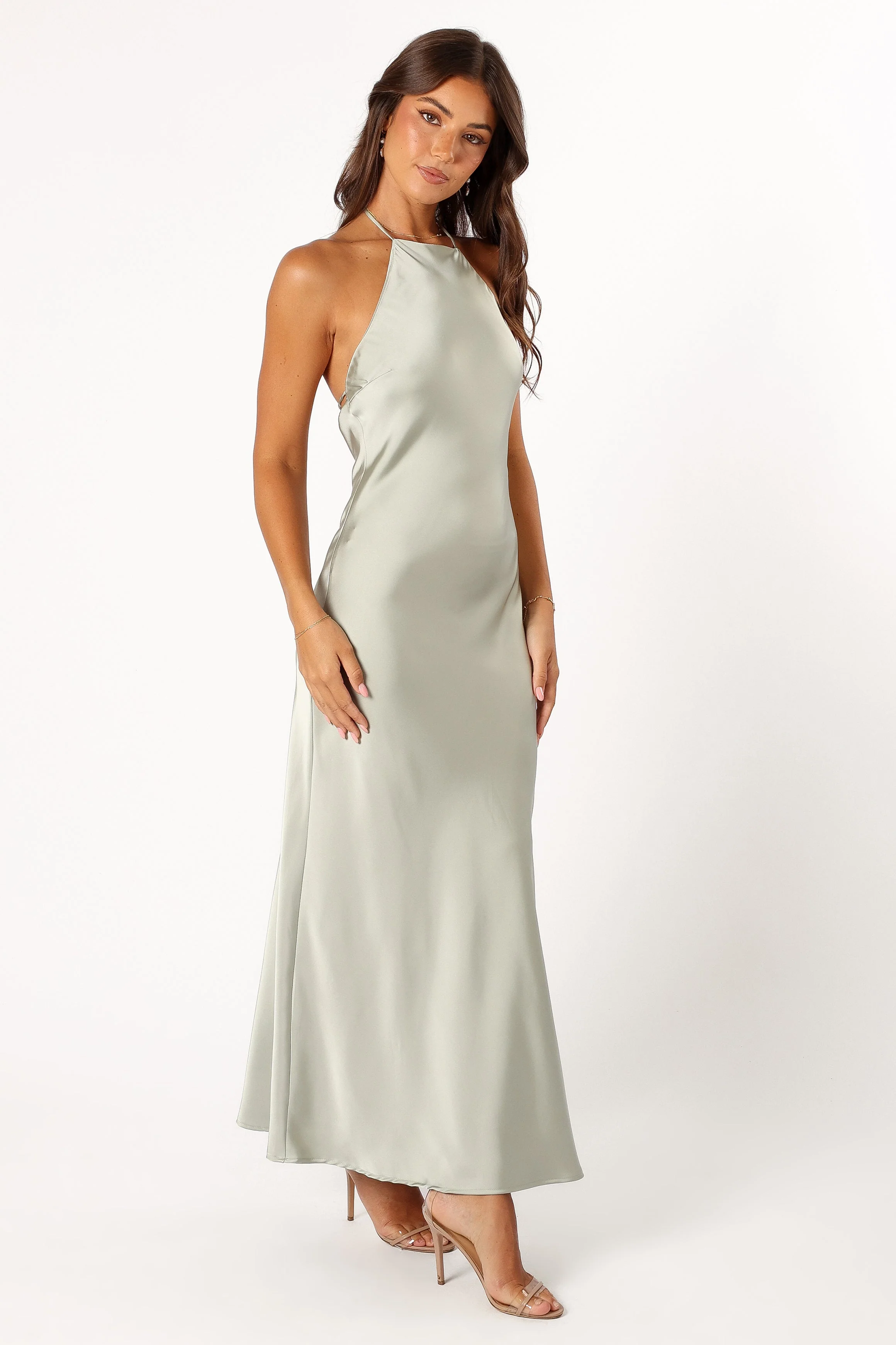 Hadley Halterneck Maxi Dress - Sage
