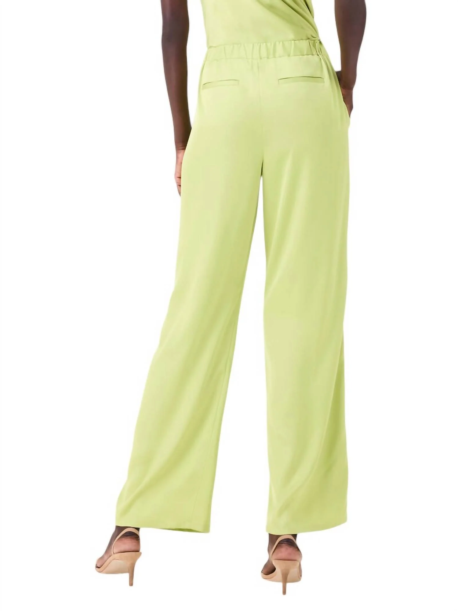 30.5 Crepe Wide Leg Pant In Grasshopper
