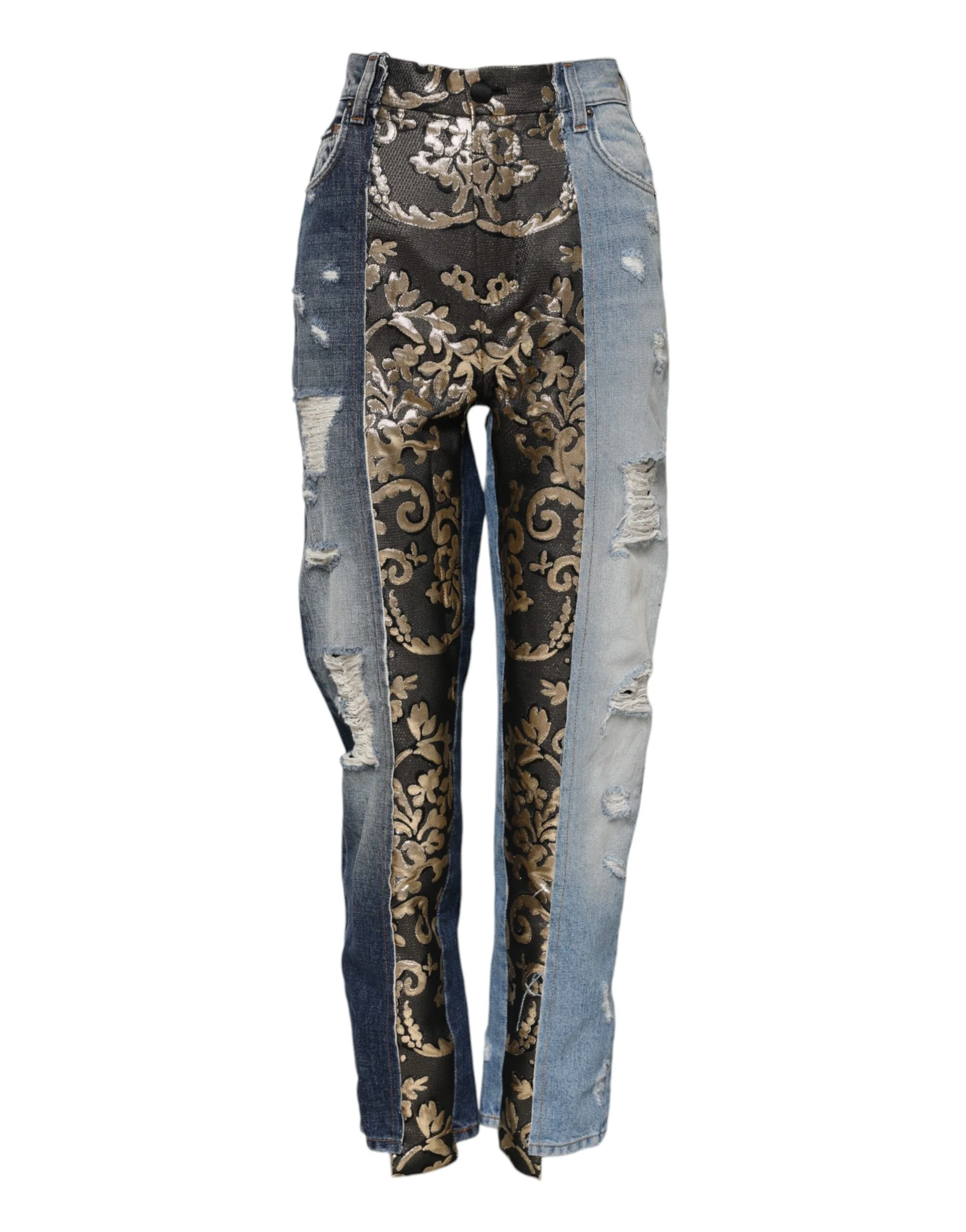 Dolce & Gabbana multi Patchwork Tape blue Women's Jeans
