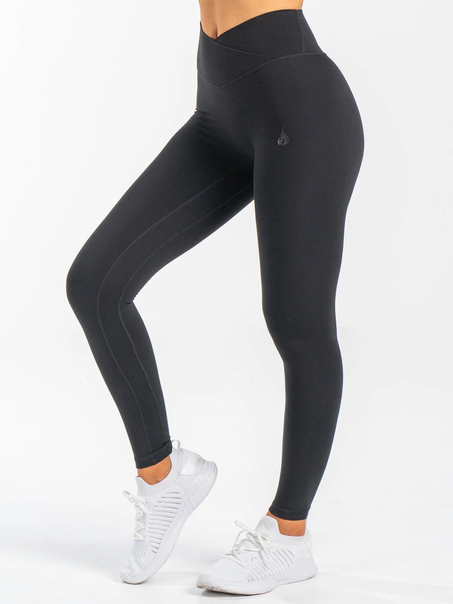 NKD Cross Waist Band Leggings - Black