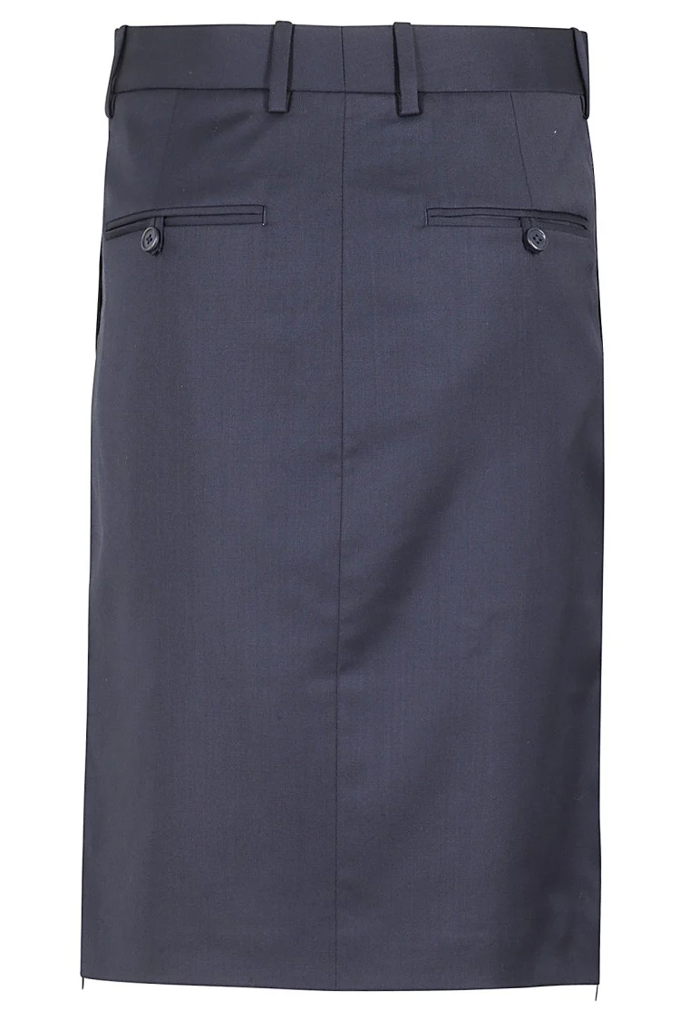 Structured Navy Sheath Skirt