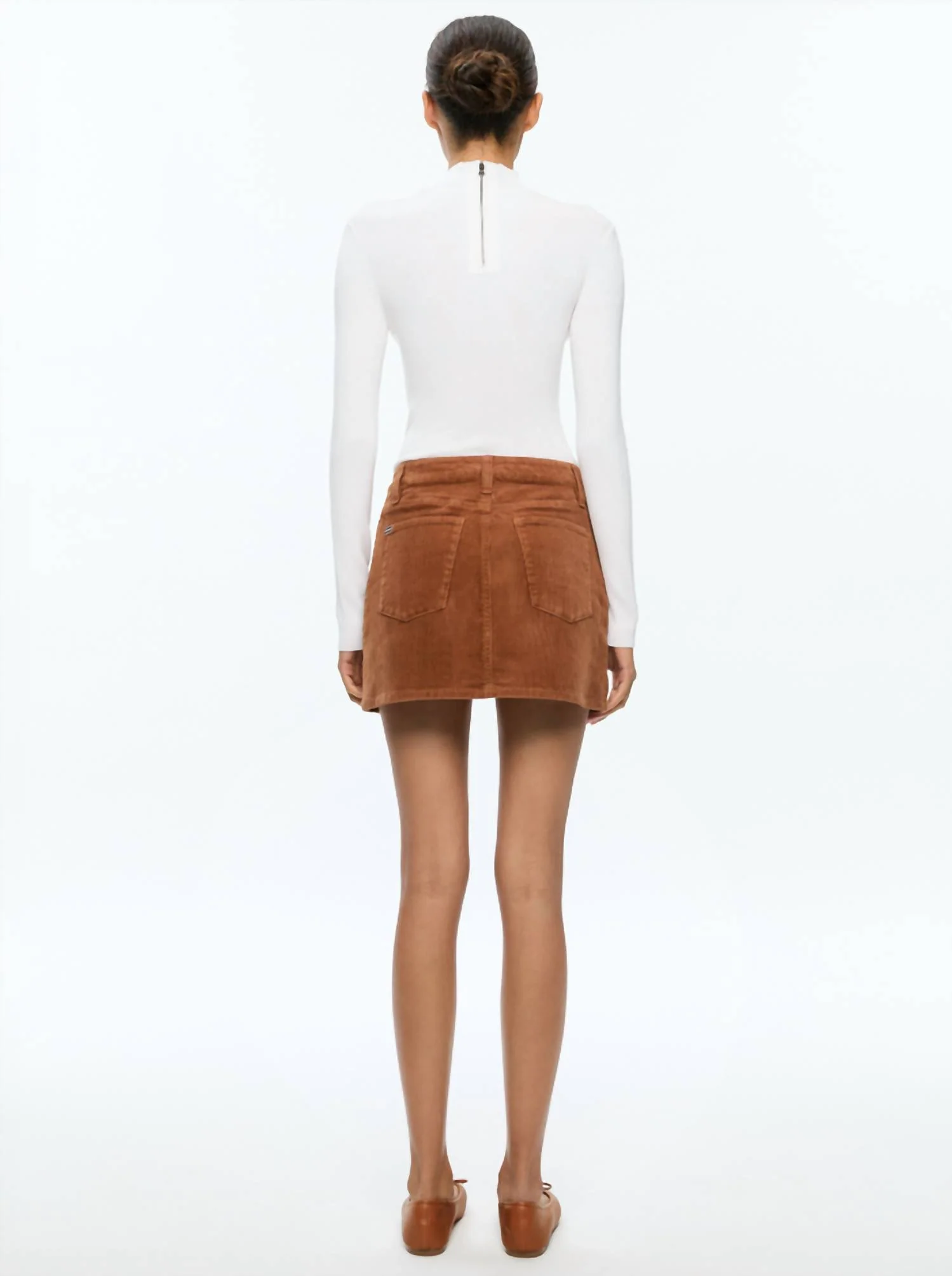 Joss Corduroy Skirt In Camel