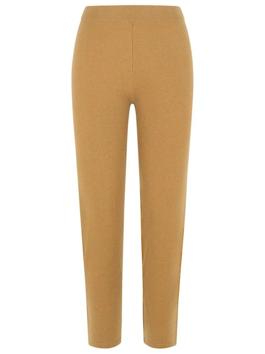 Beige Cashmere Blend Trousers