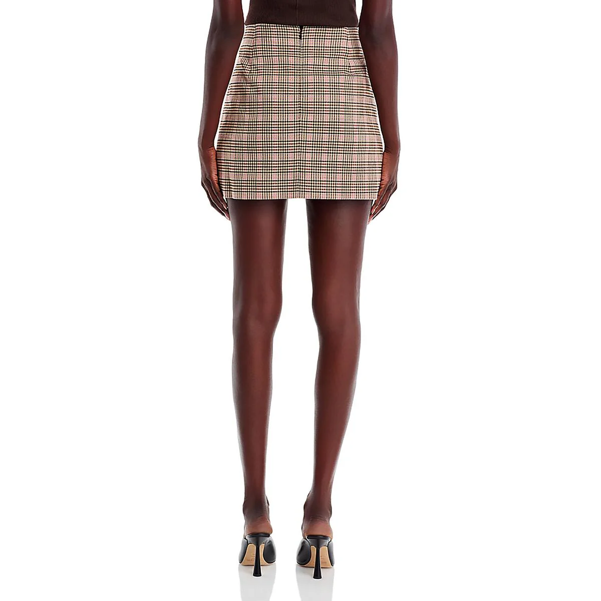 Gina Womens Plaid Polyester Mini Skirt
