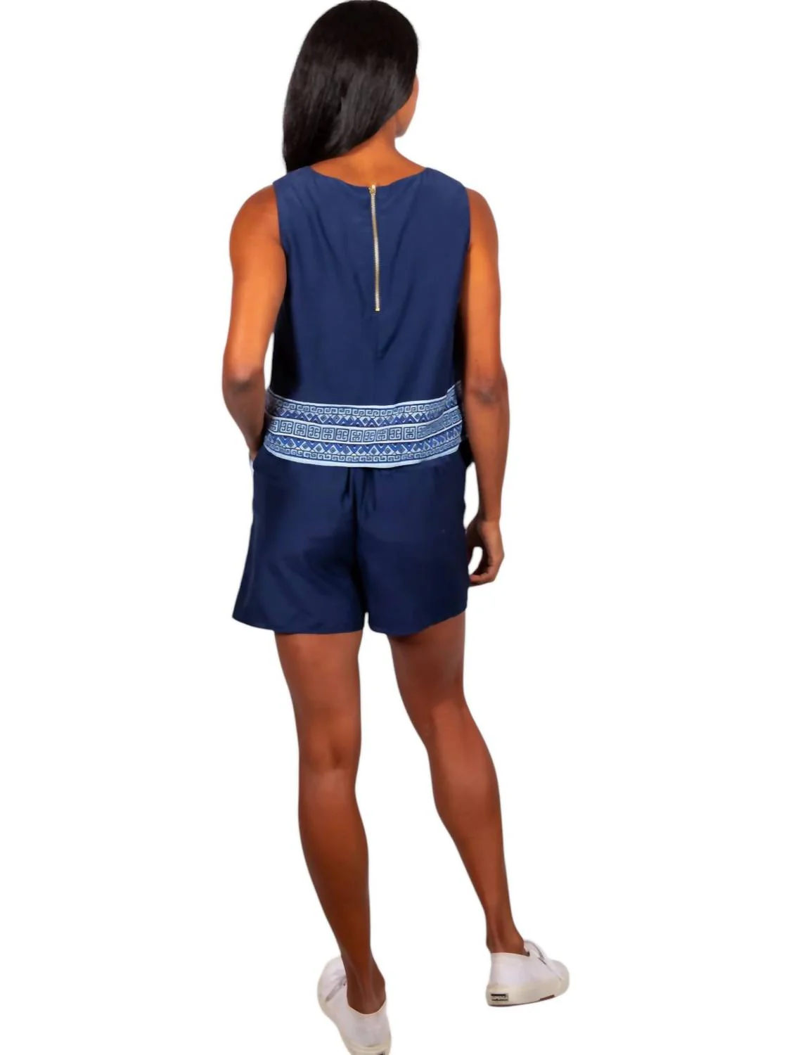 Zip Back Classic Set In Blue