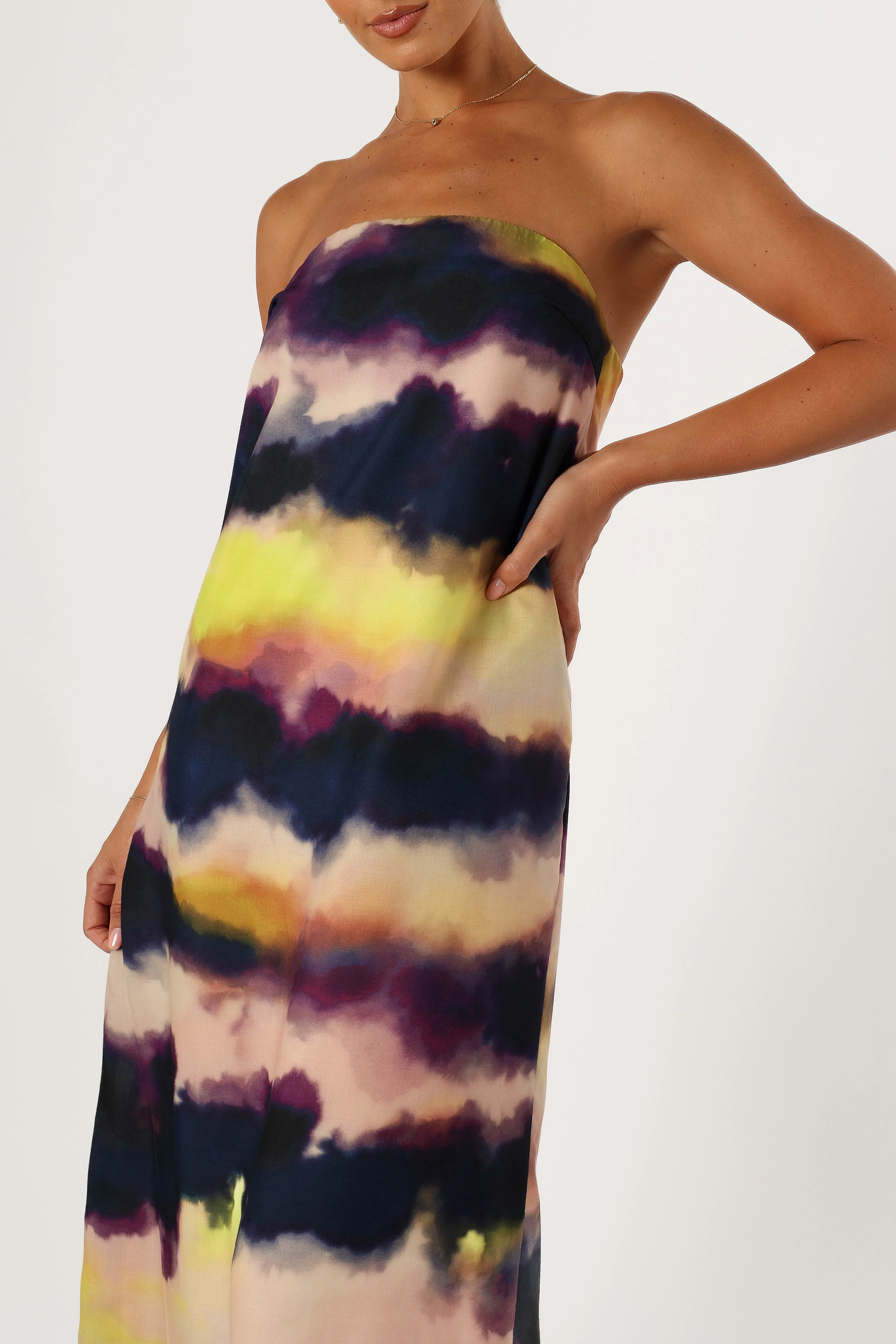 Oasis Strapless Maxi Dress - Storm