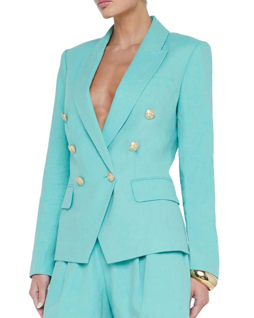L'AGENCE Kenzie Linen-Blend Blazer