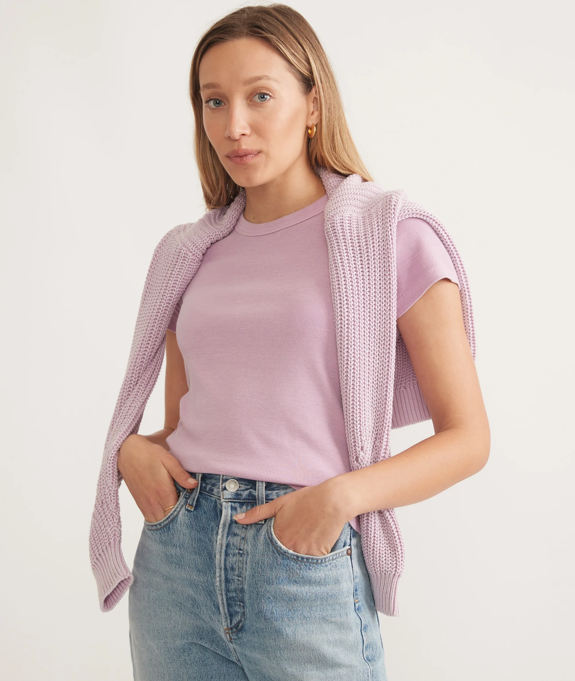 Lexi Rib Sun-In Crew Tee