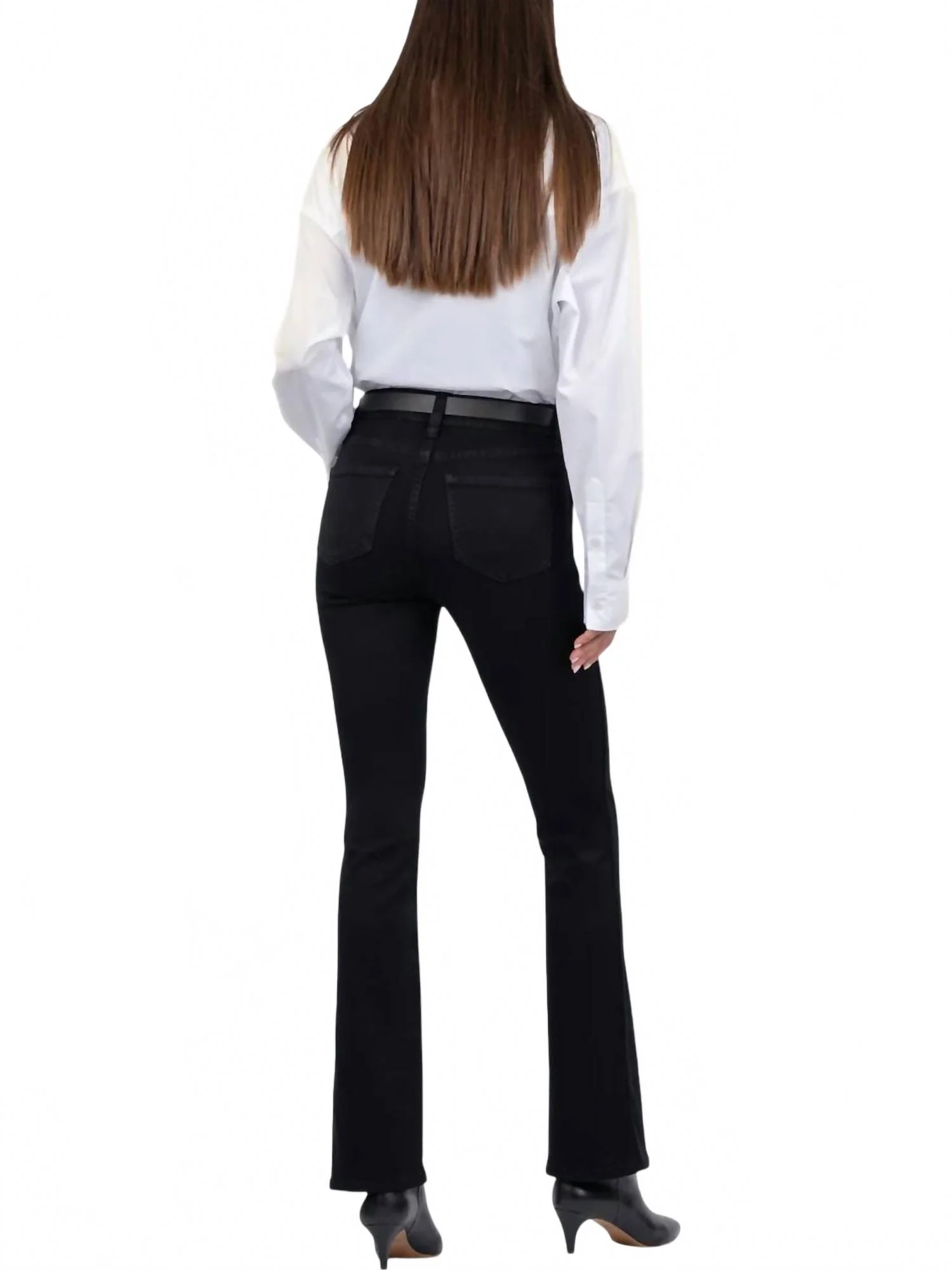 Natalie High Rise Bootcut Jeans In Black
