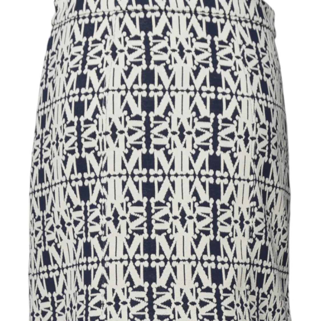 Black And White Jacquard Riber Miniskirt