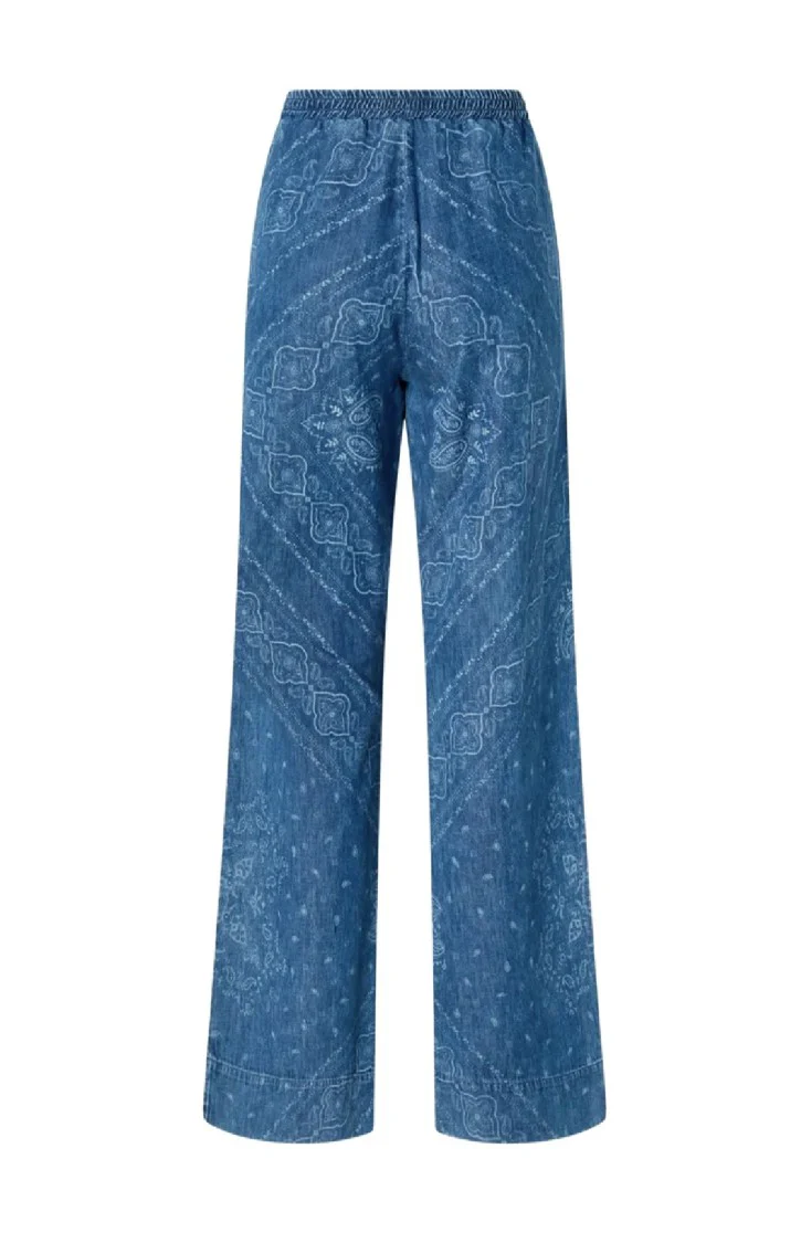 Namibia Wide-Leg Blue Denim Pants