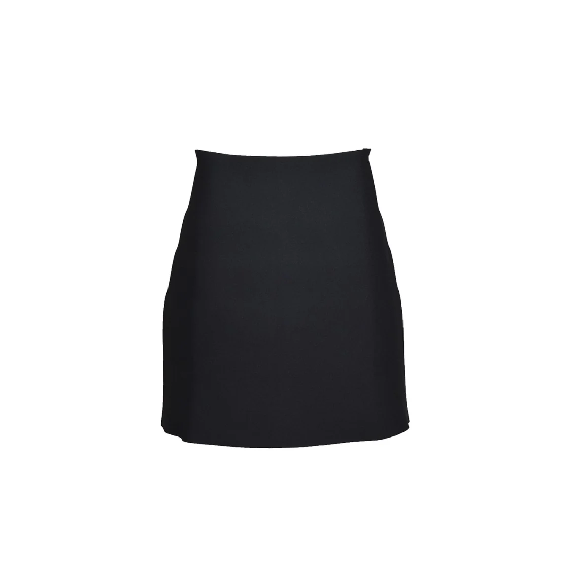 Black Nylon Mini Skirt