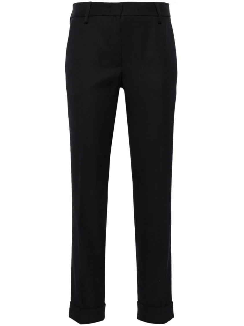 Tailored Black Wool Trousers