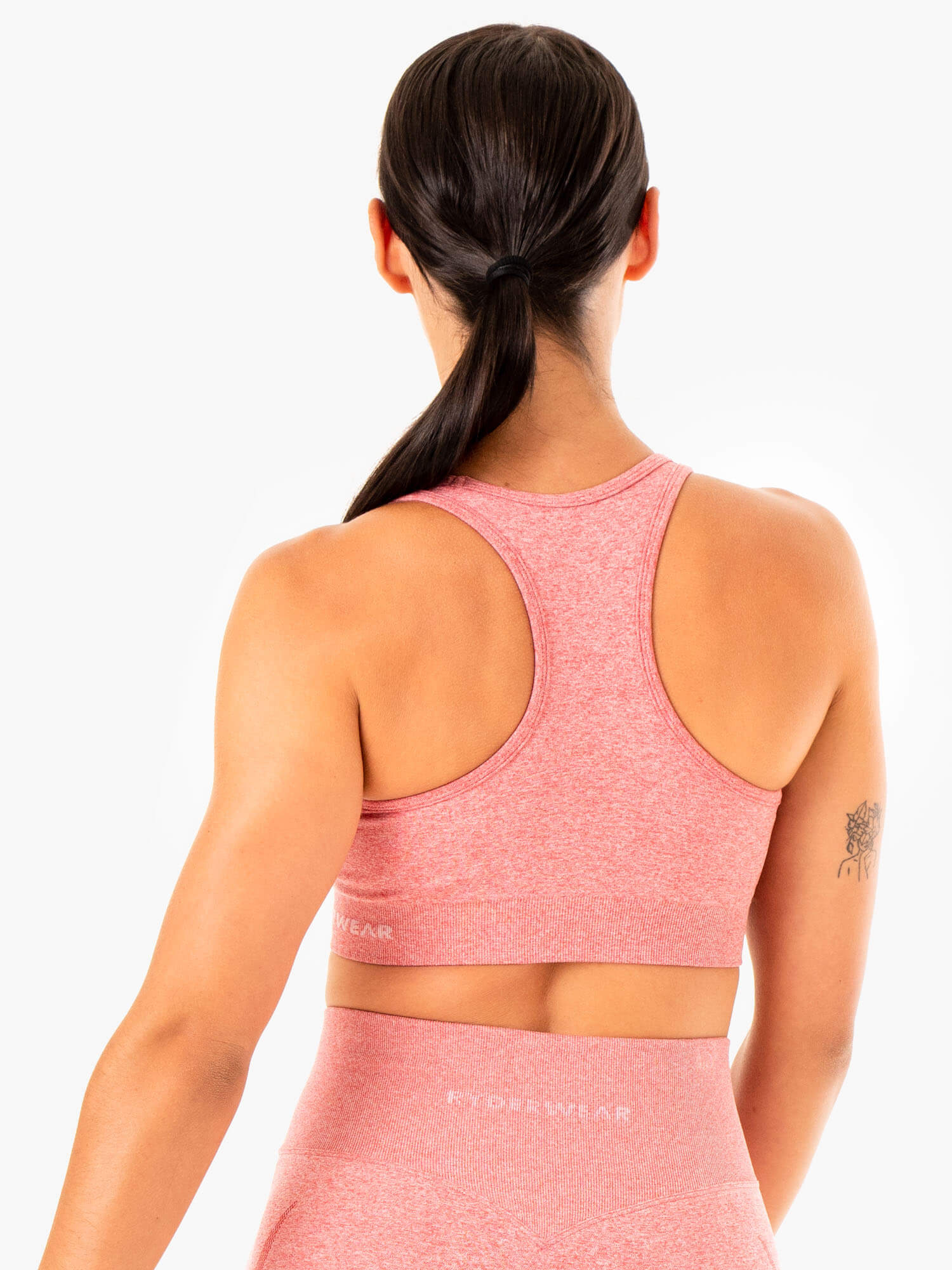 Staples Seamless Racer Back Sports Bra - Pink Marl
