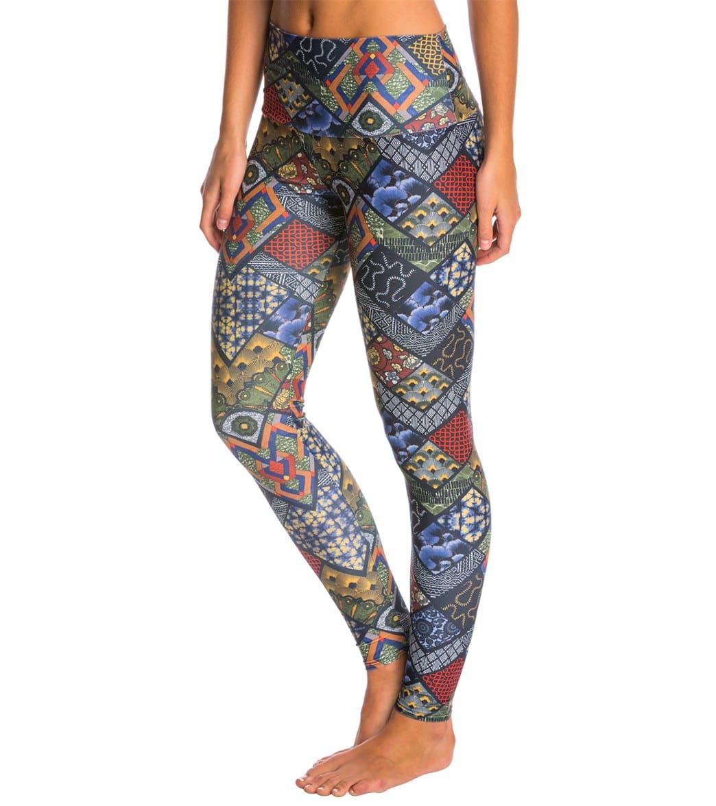 Onzie High Waisted Yoga Leggings Navy Queen