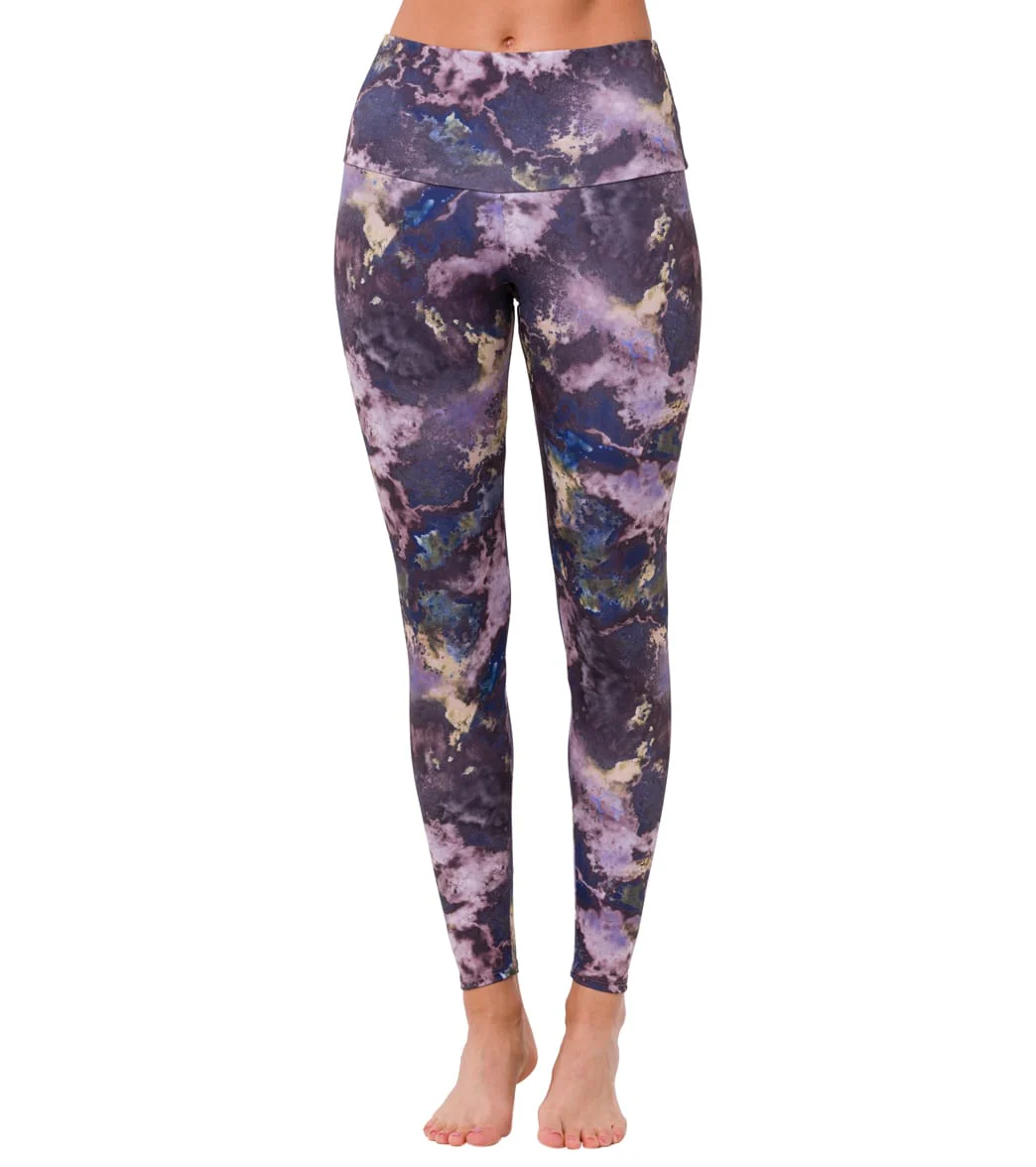 Onzie High Waisted Yoga Leggings PURPLE MARBLE
