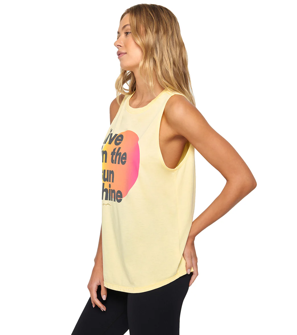 Spiritual Gangster Sunshine Jade Muscle Tank