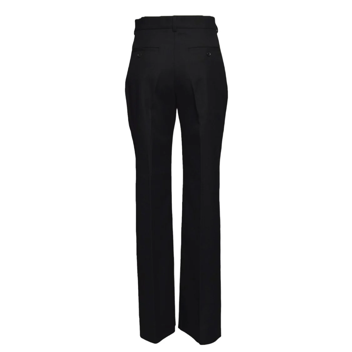 Black Wool Flared Pants