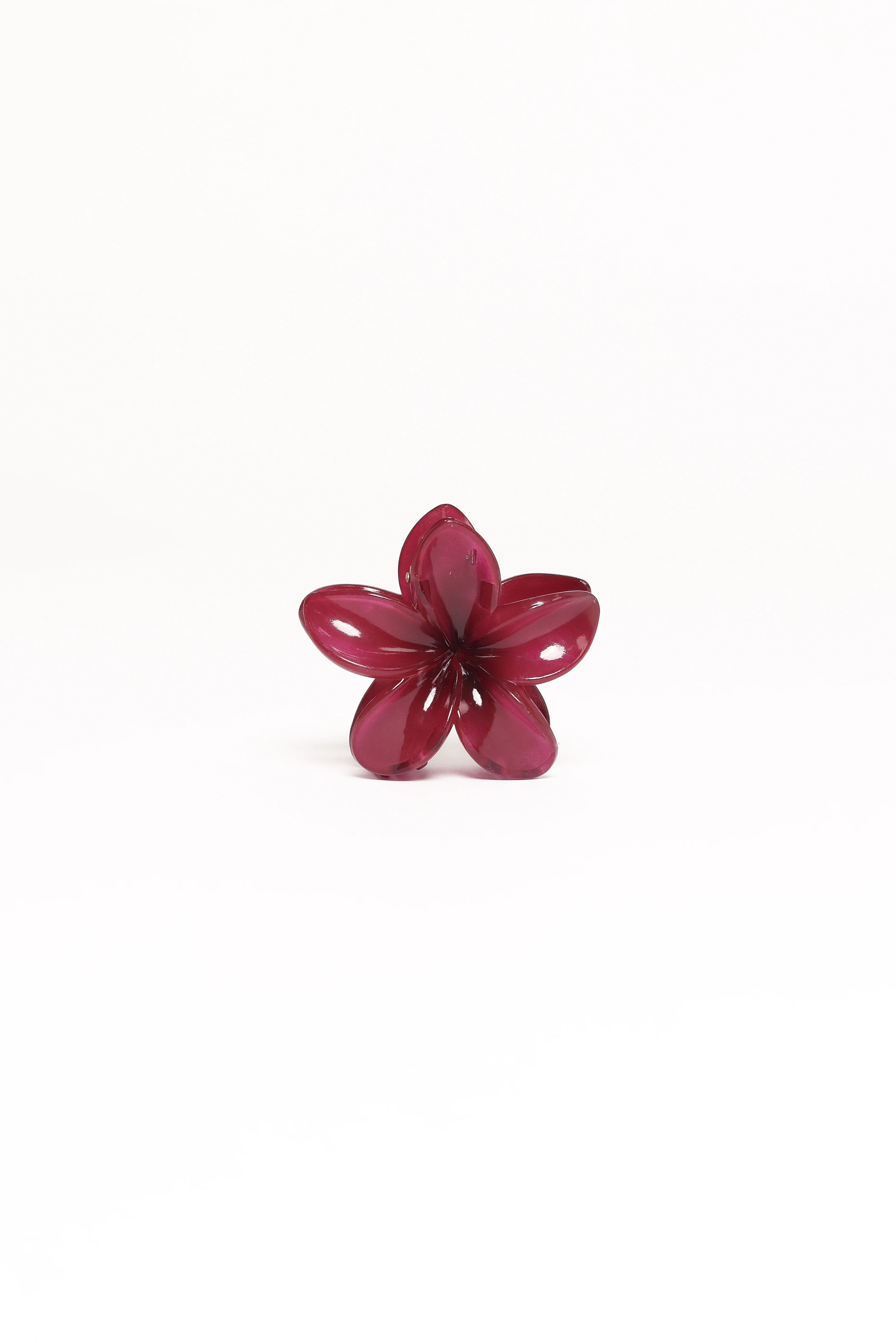 Marissa Flower Hair Clip - Wine